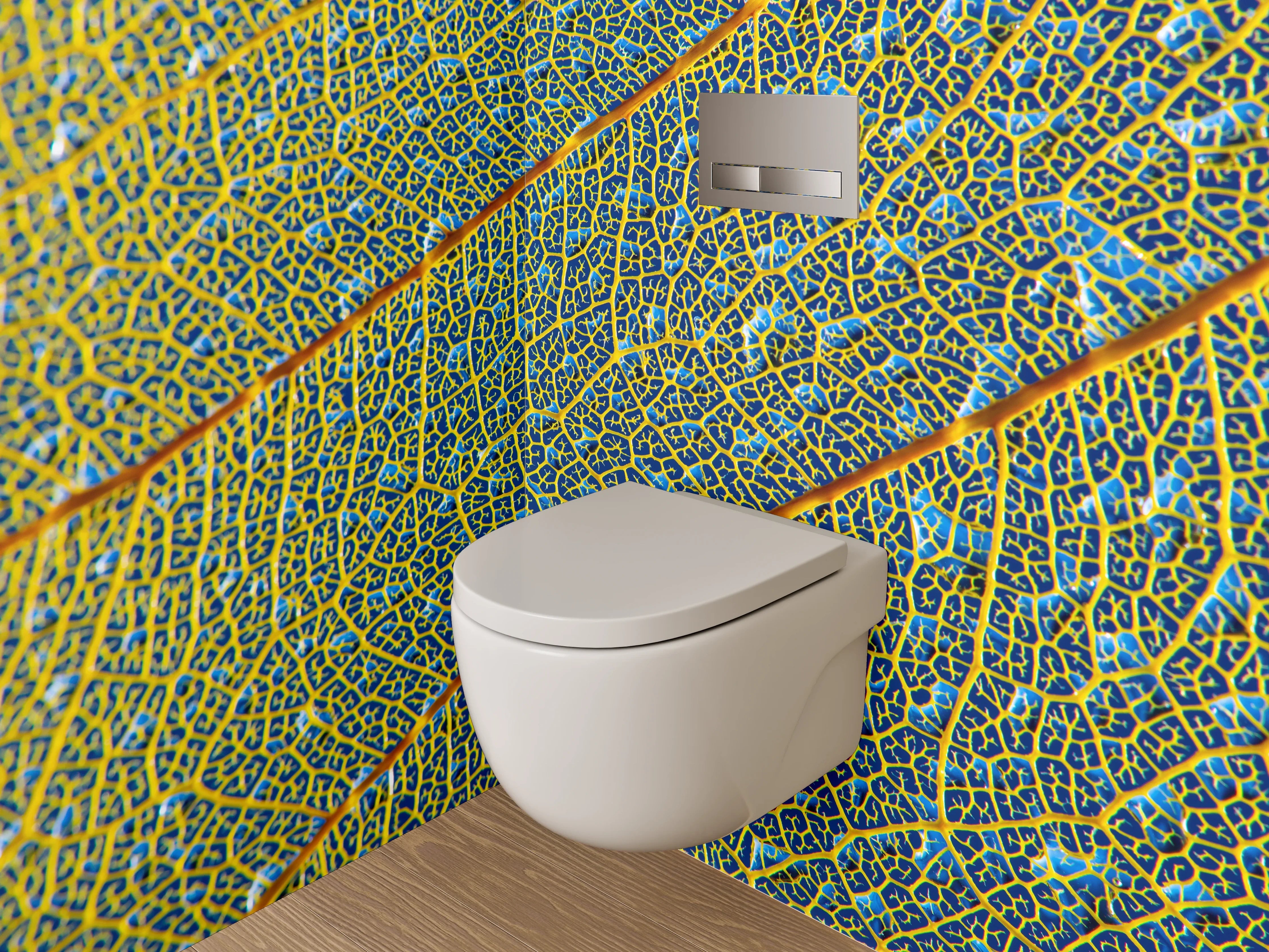 WC-Rückwand - Blattadern Makro – Naturmuster
