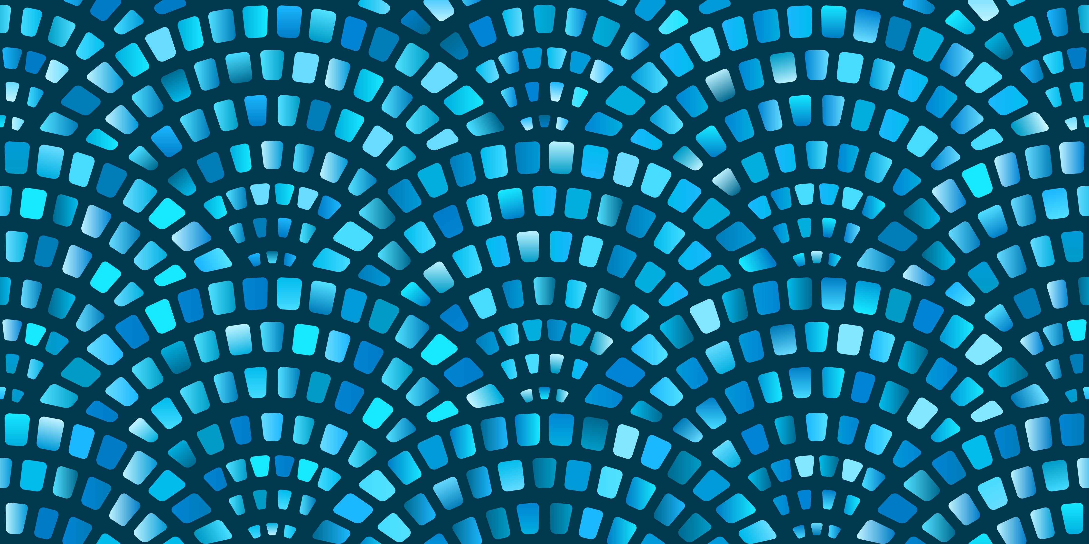 WC-Rückwand-Blaues Mosaik Wellen Muster