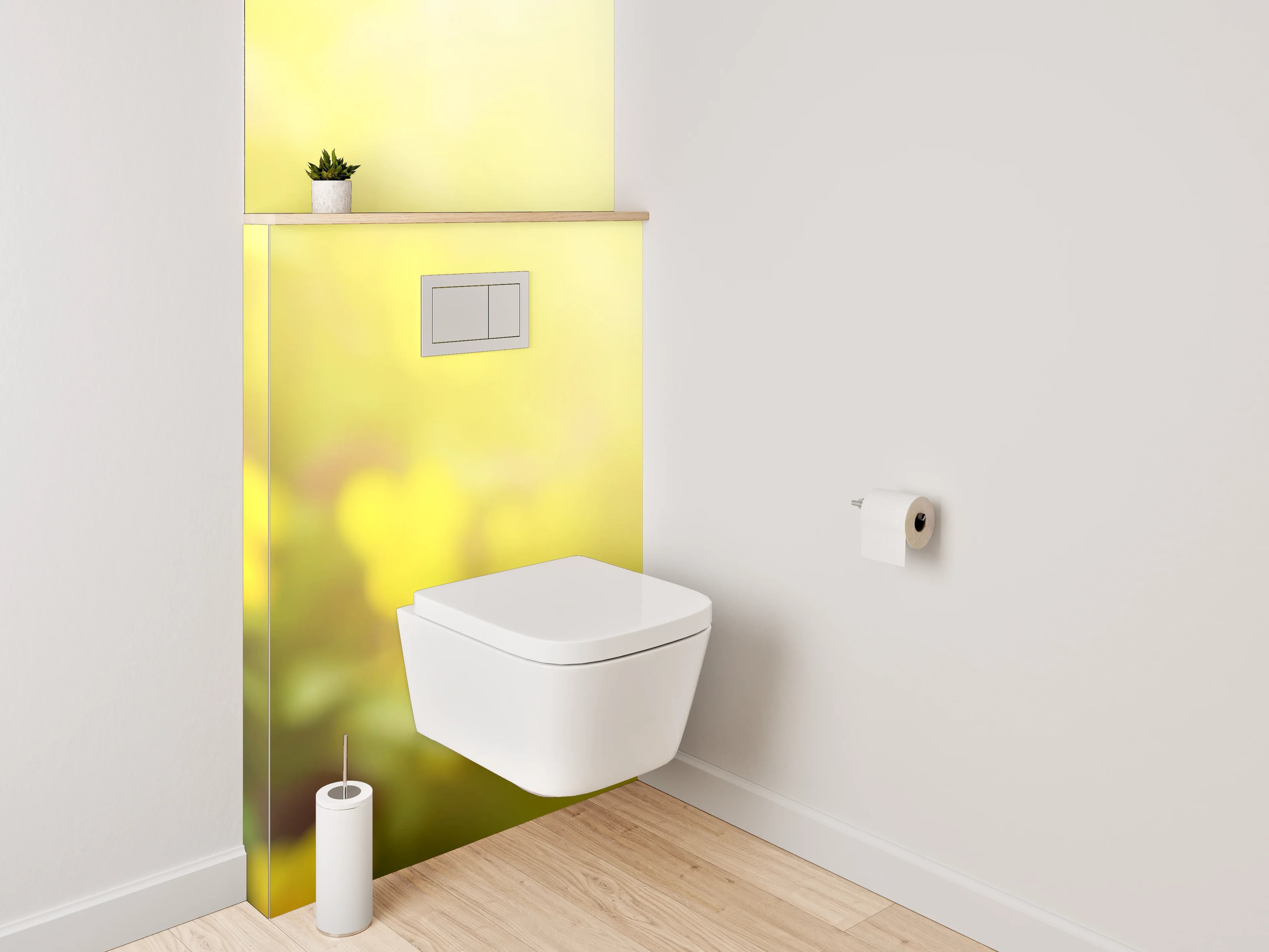 WC-Rückwand - Blühende Frühlingwiese mit Stiefmütterchen