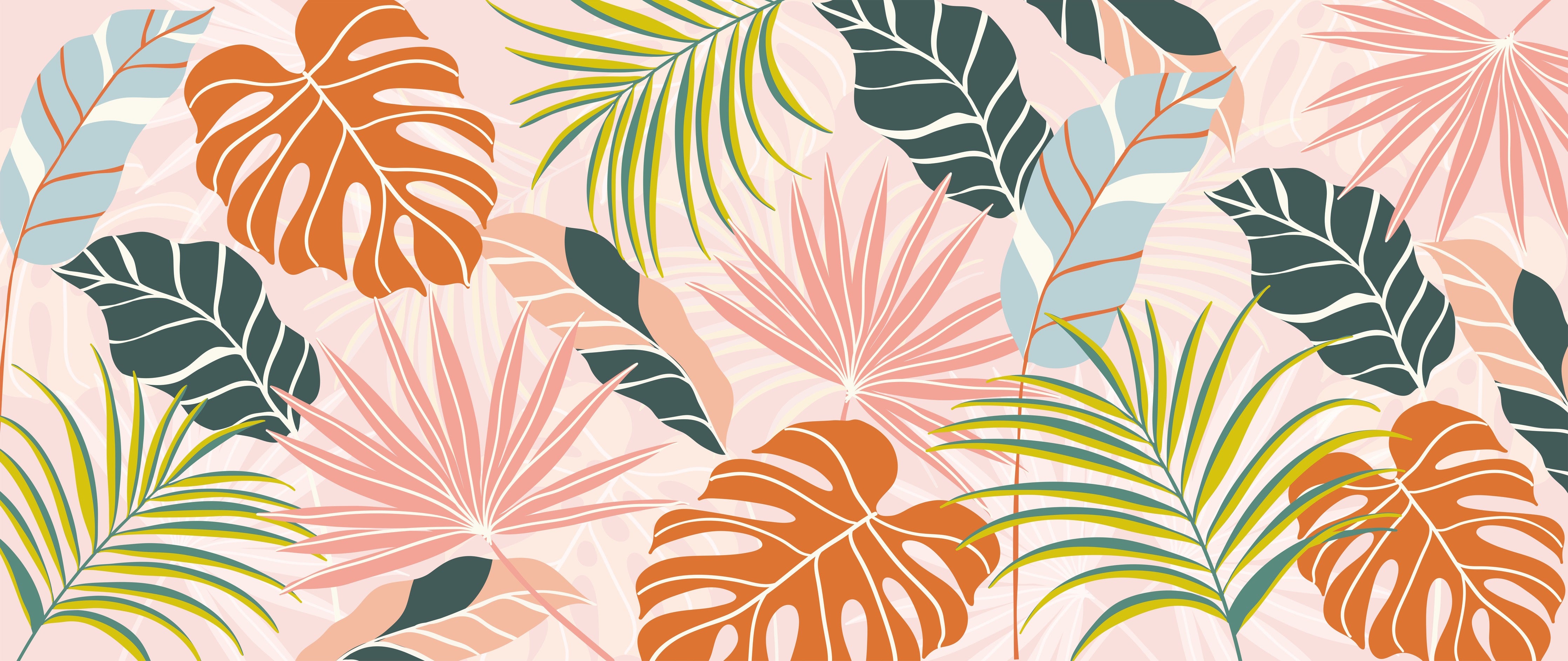 WC-Rückwand-Botanisches Dschungel-Design für frische Räume