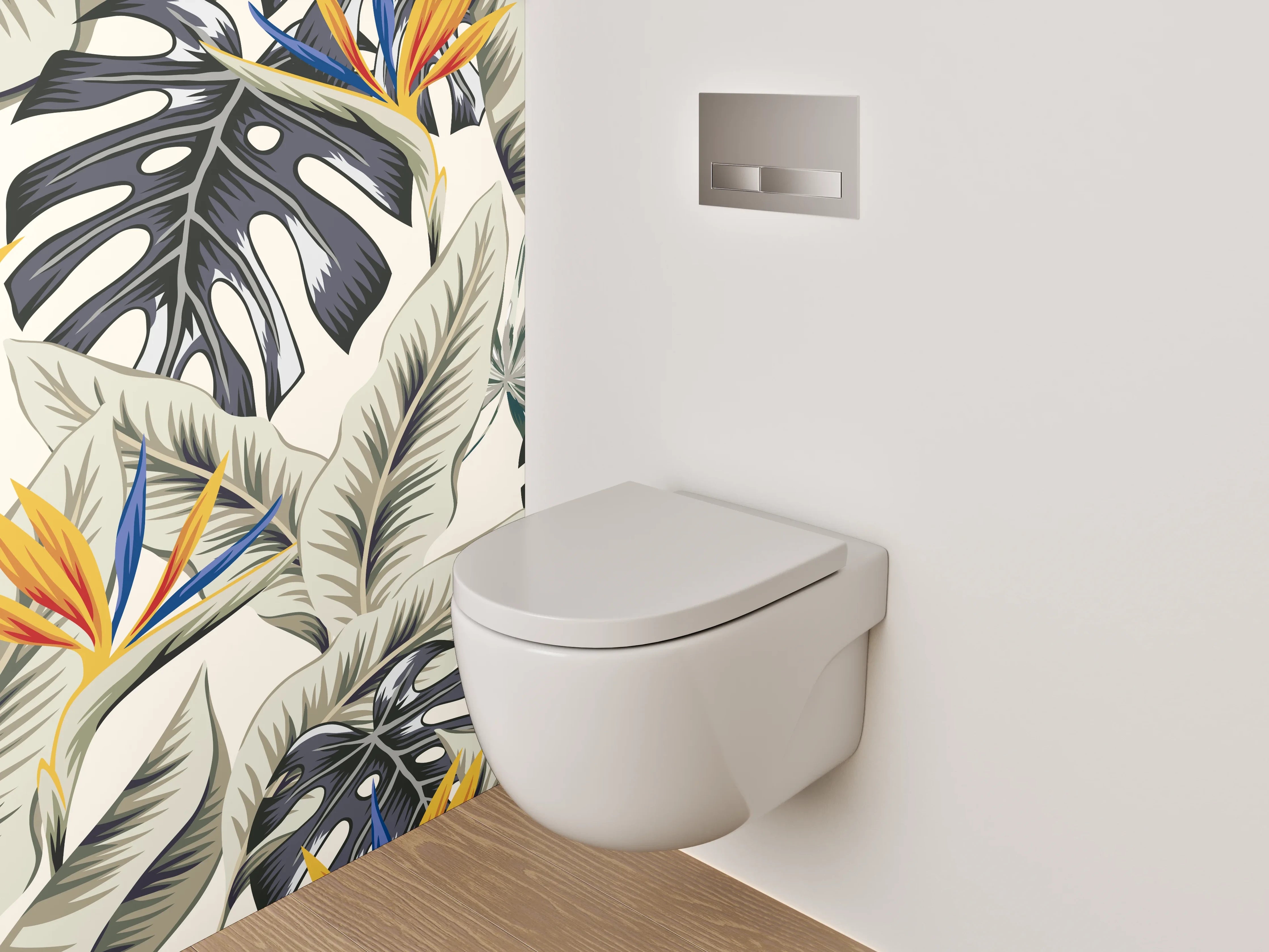 WC-Rückwand - Botanisches Dschungel-Muster Exotik