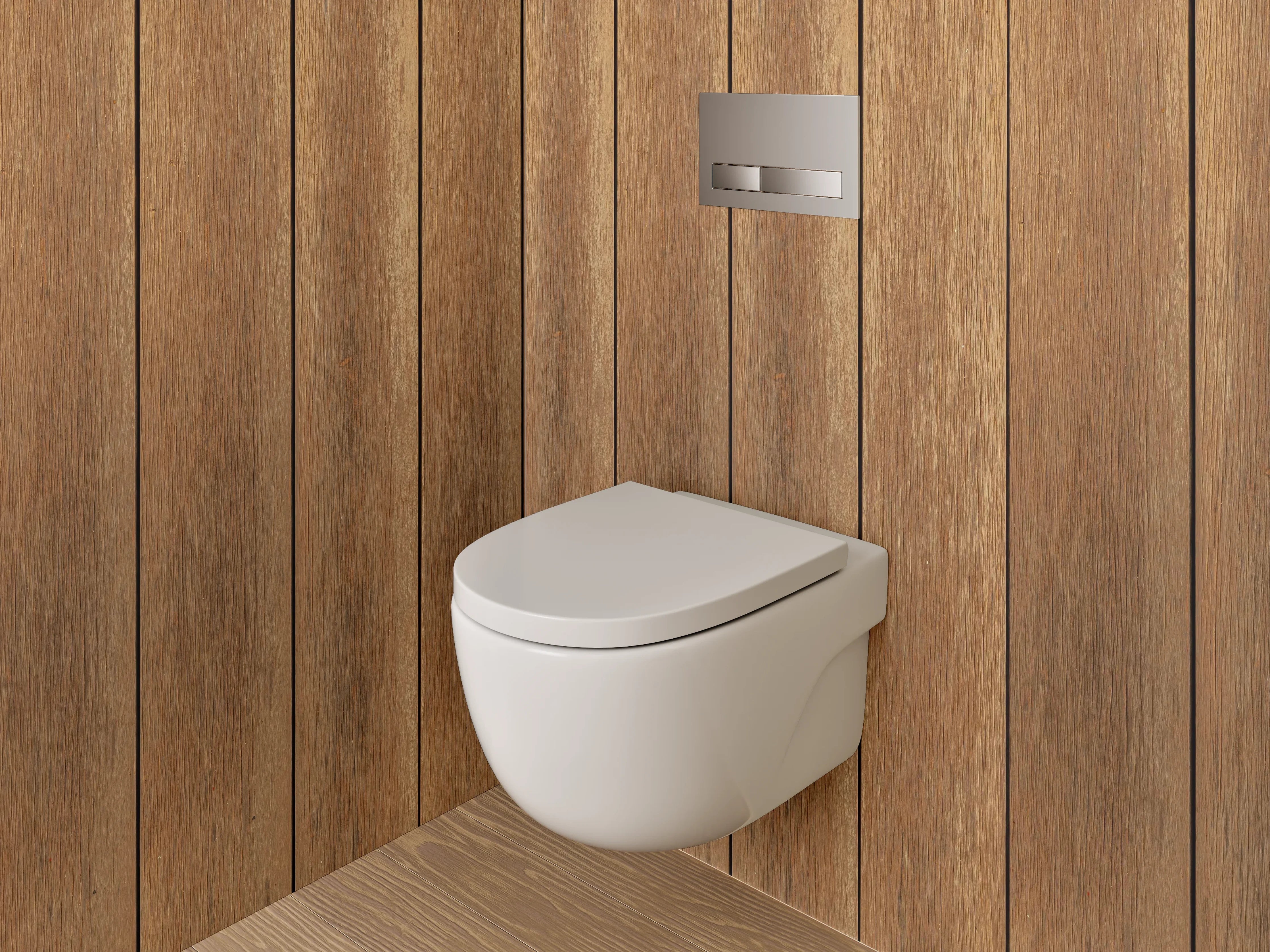 WC-Rückwand - Braun-Graue Holzstruktur Vertikal