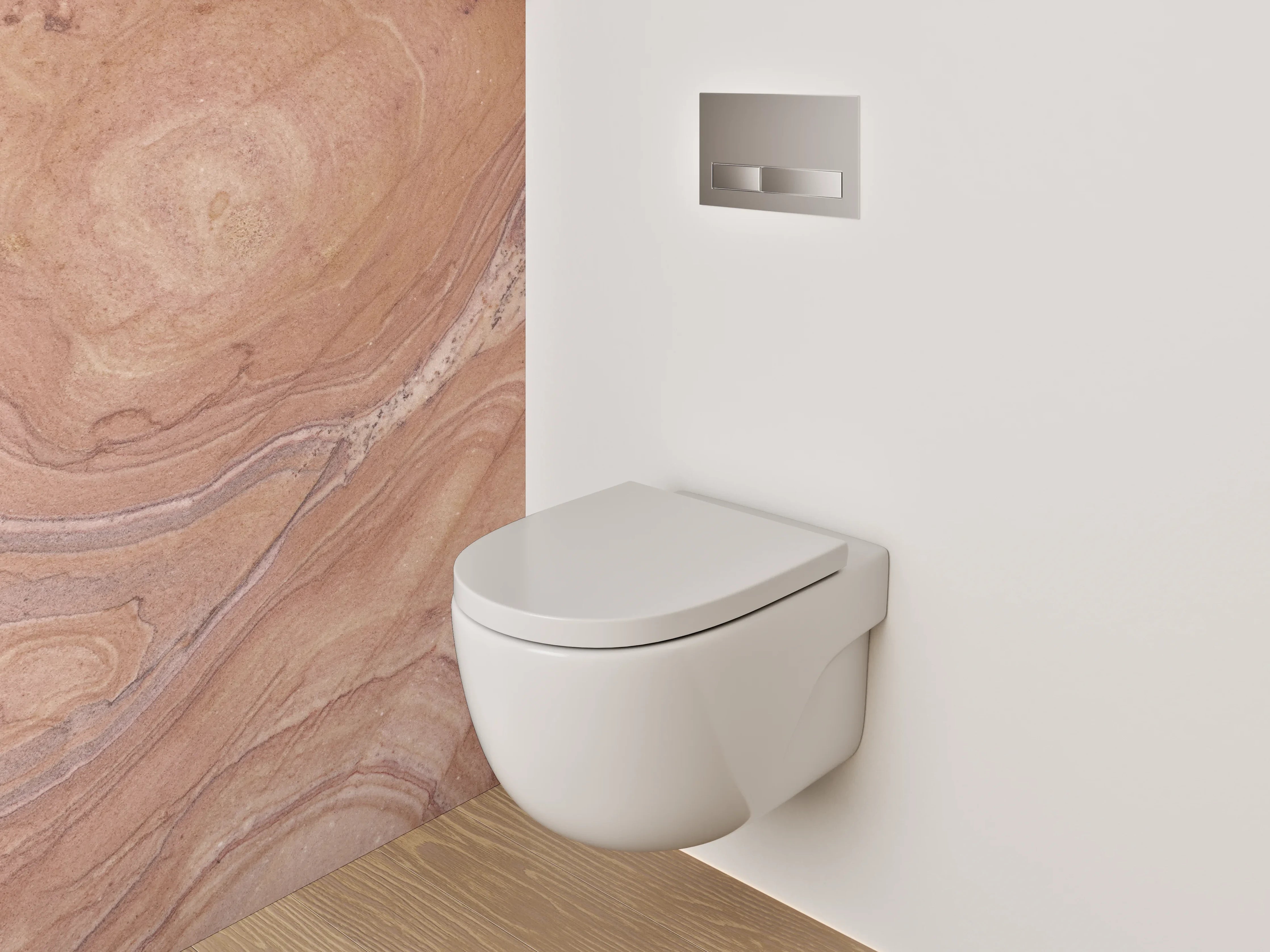 WC-Rückwand - Braun-beige Natursteinmuster Marmoroptik