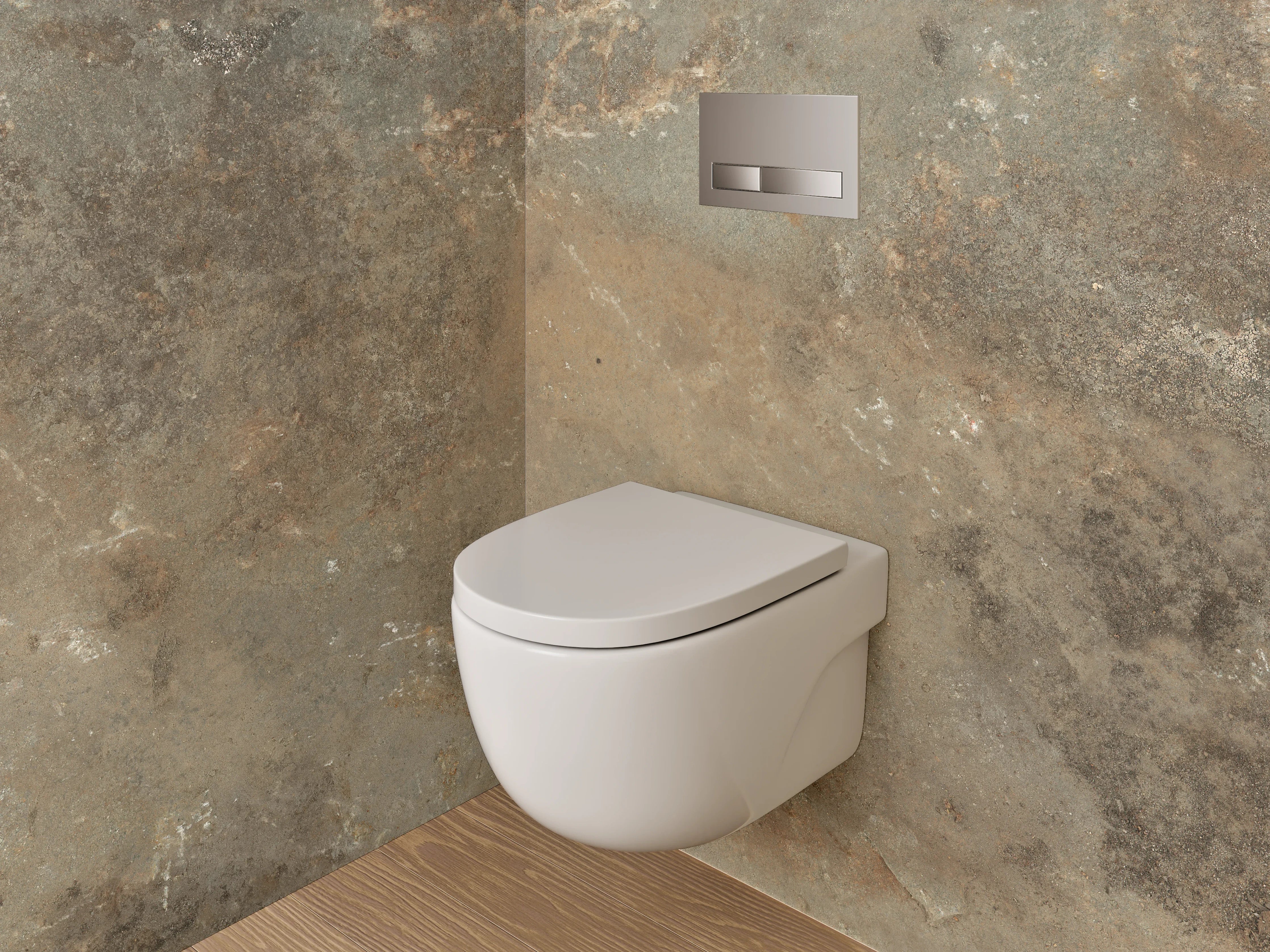 WC-Rückwand - Braune Schieferoptik Fliese rustikal