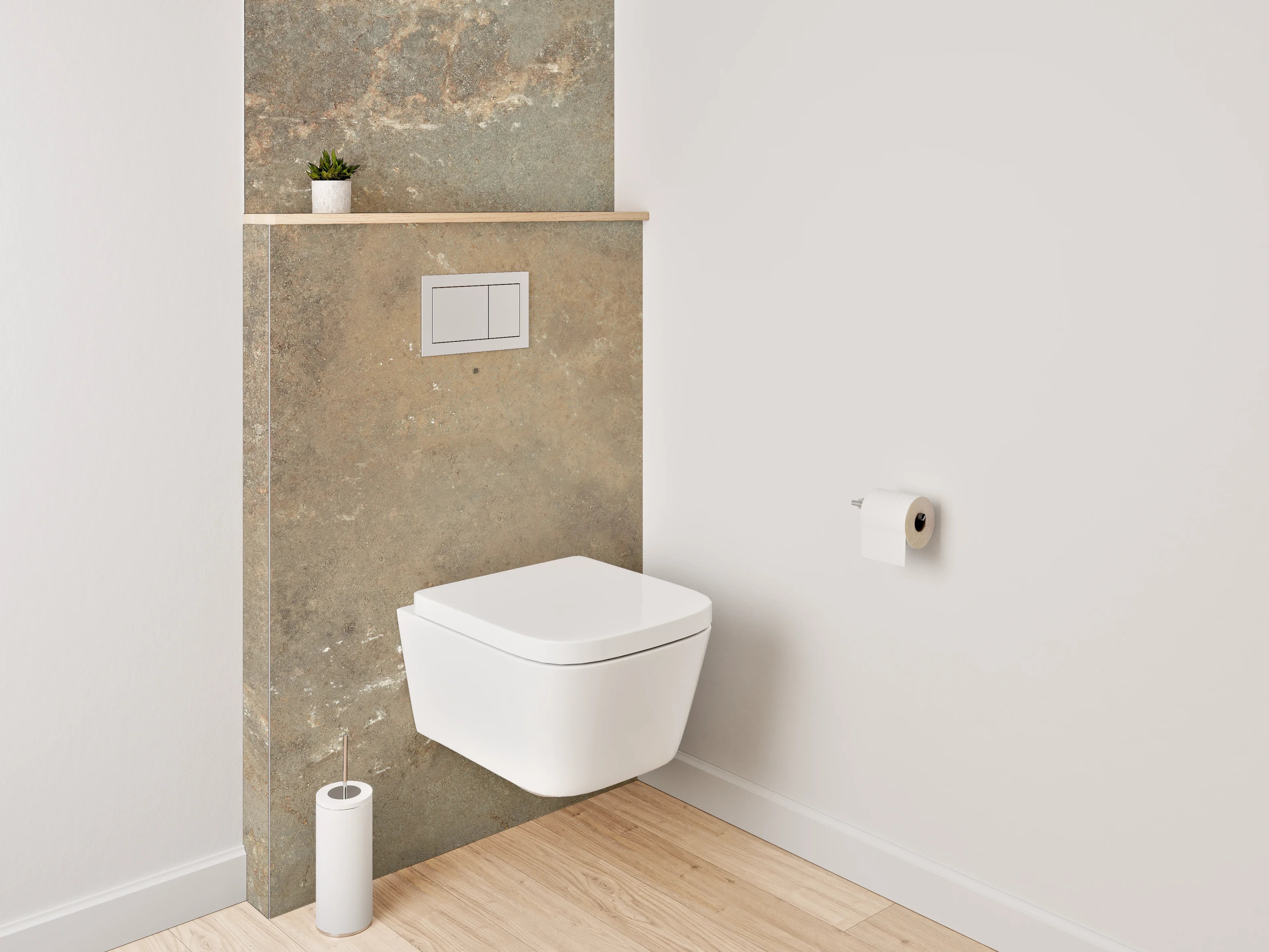 WC-Rückwand - Braune Schieferoptik Fliese rustikal