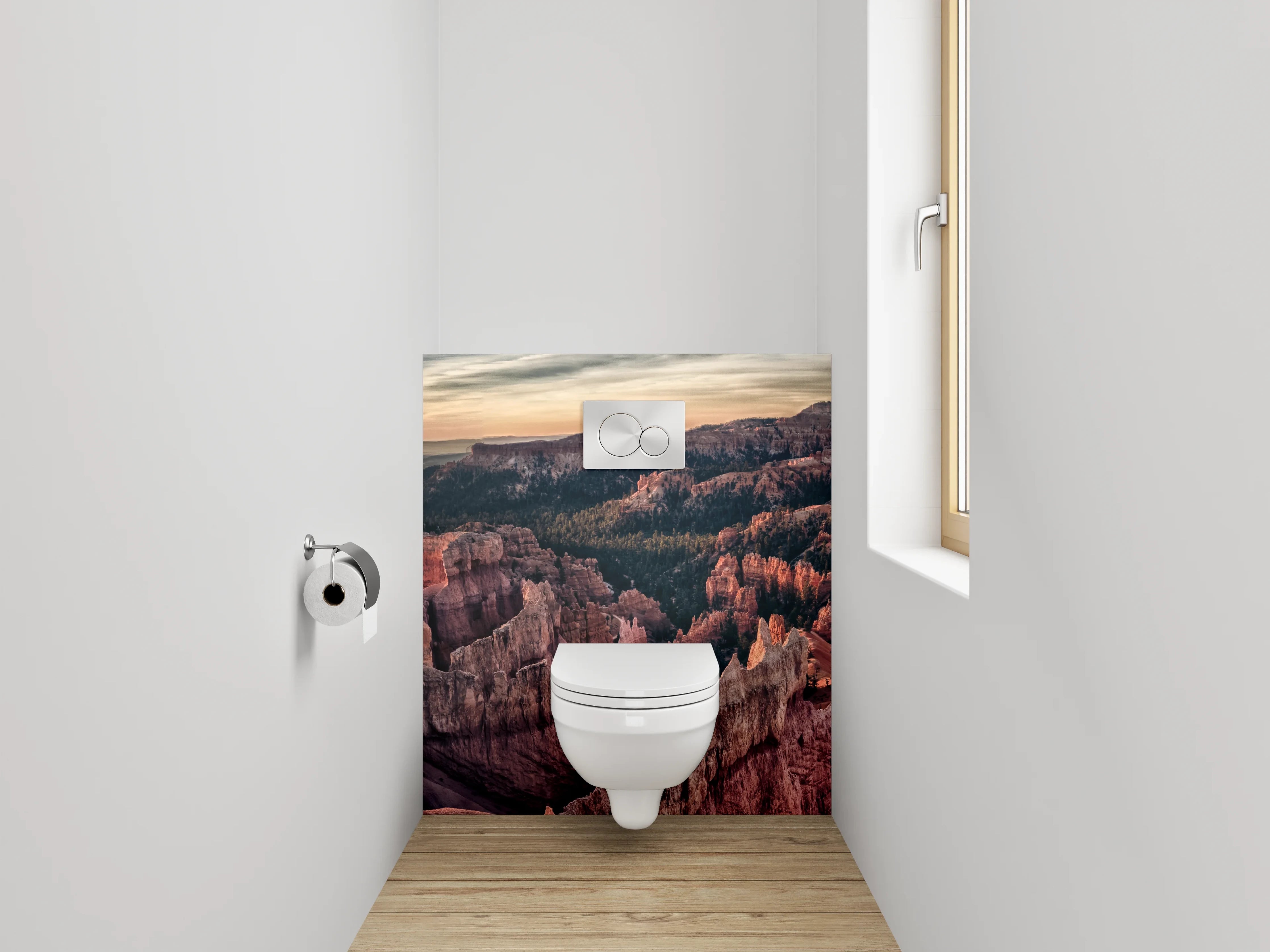WC-Rückwand - Bryce Canyon im Sonnenuntergang Panorama