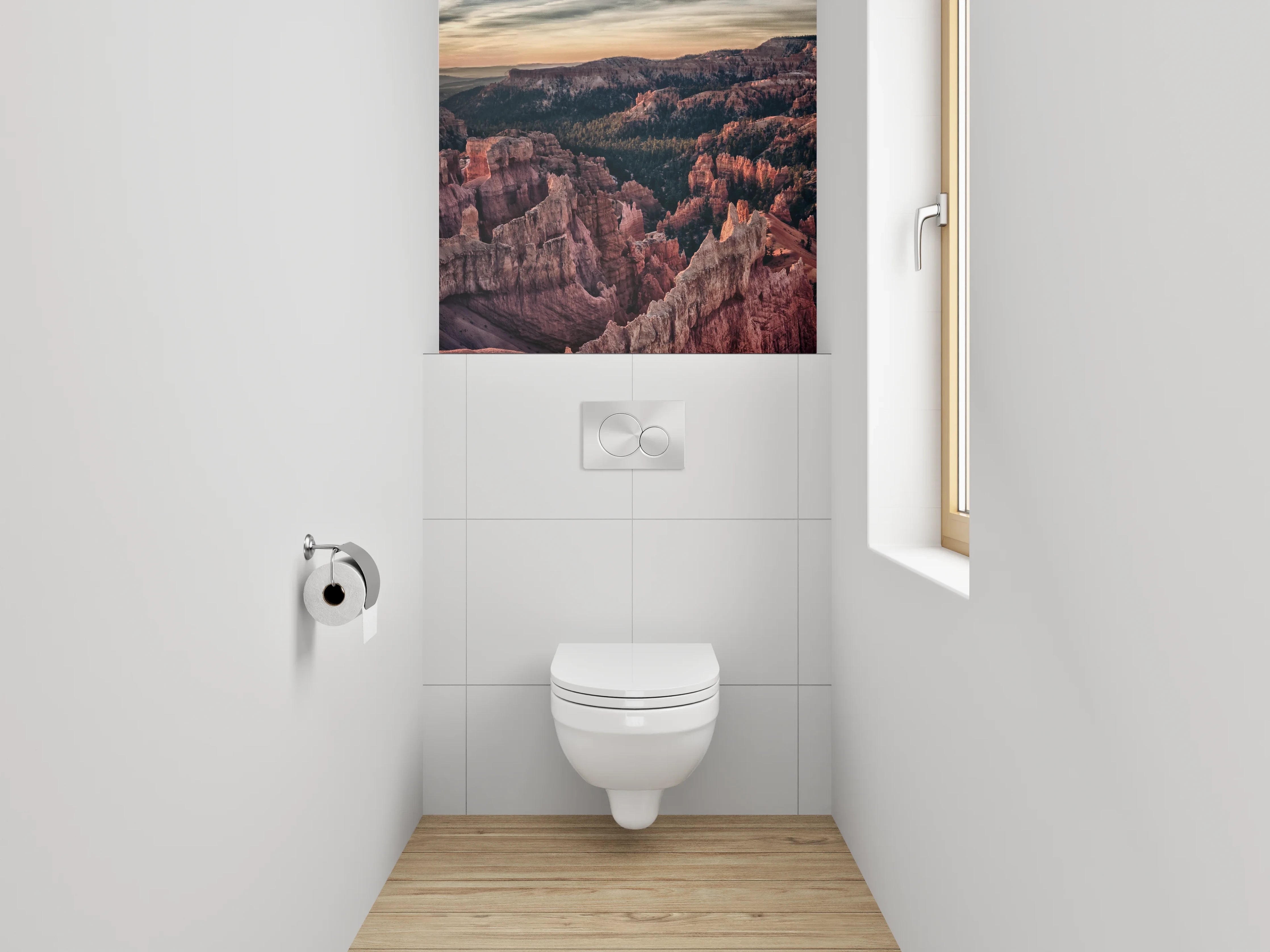 WC-Rückwand - Bryce Canyon im Sonnenuntergang Panorama