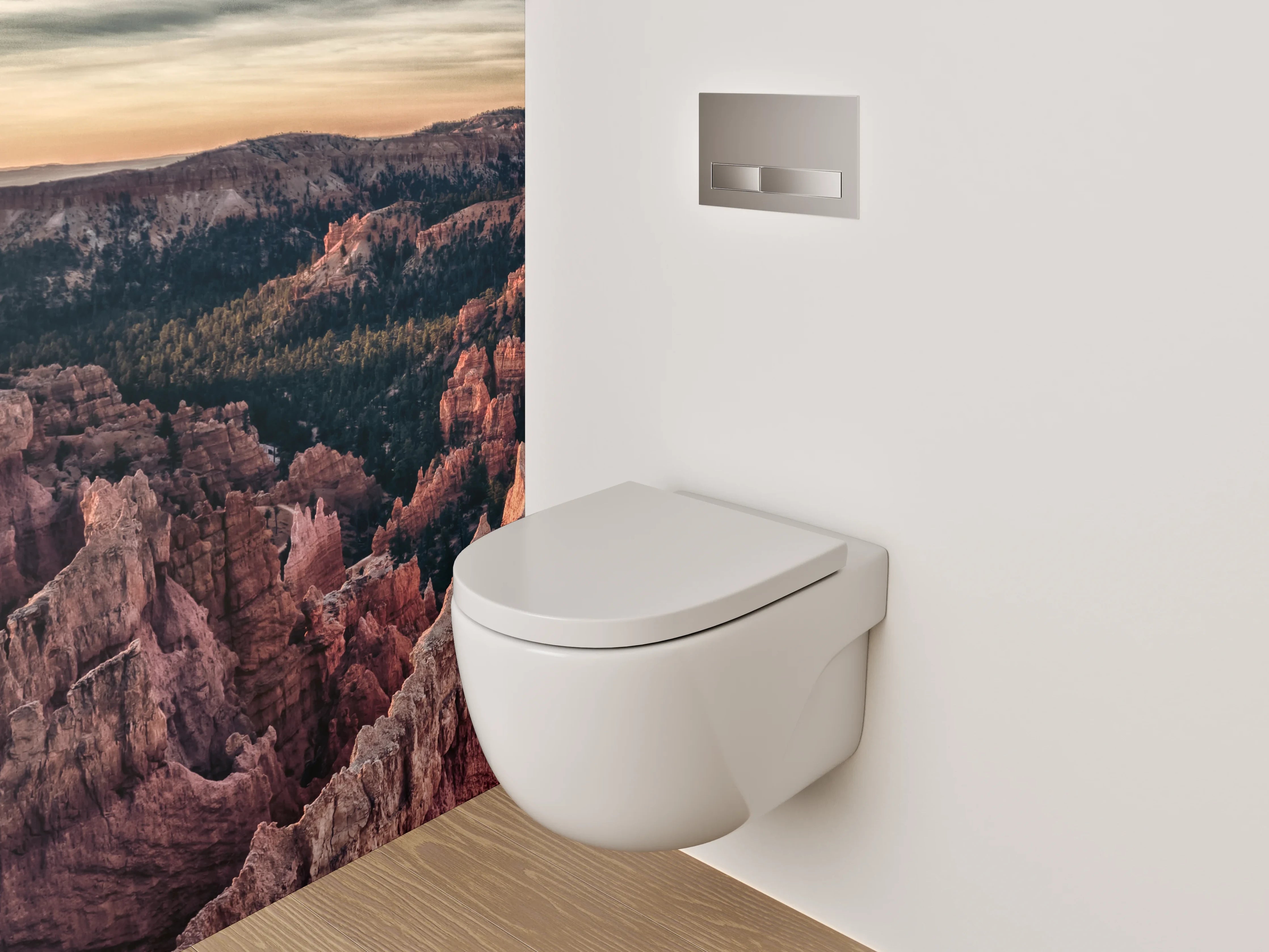 WC-Rückwand - Bryce Canyon im Sonnenuntergang Panorama