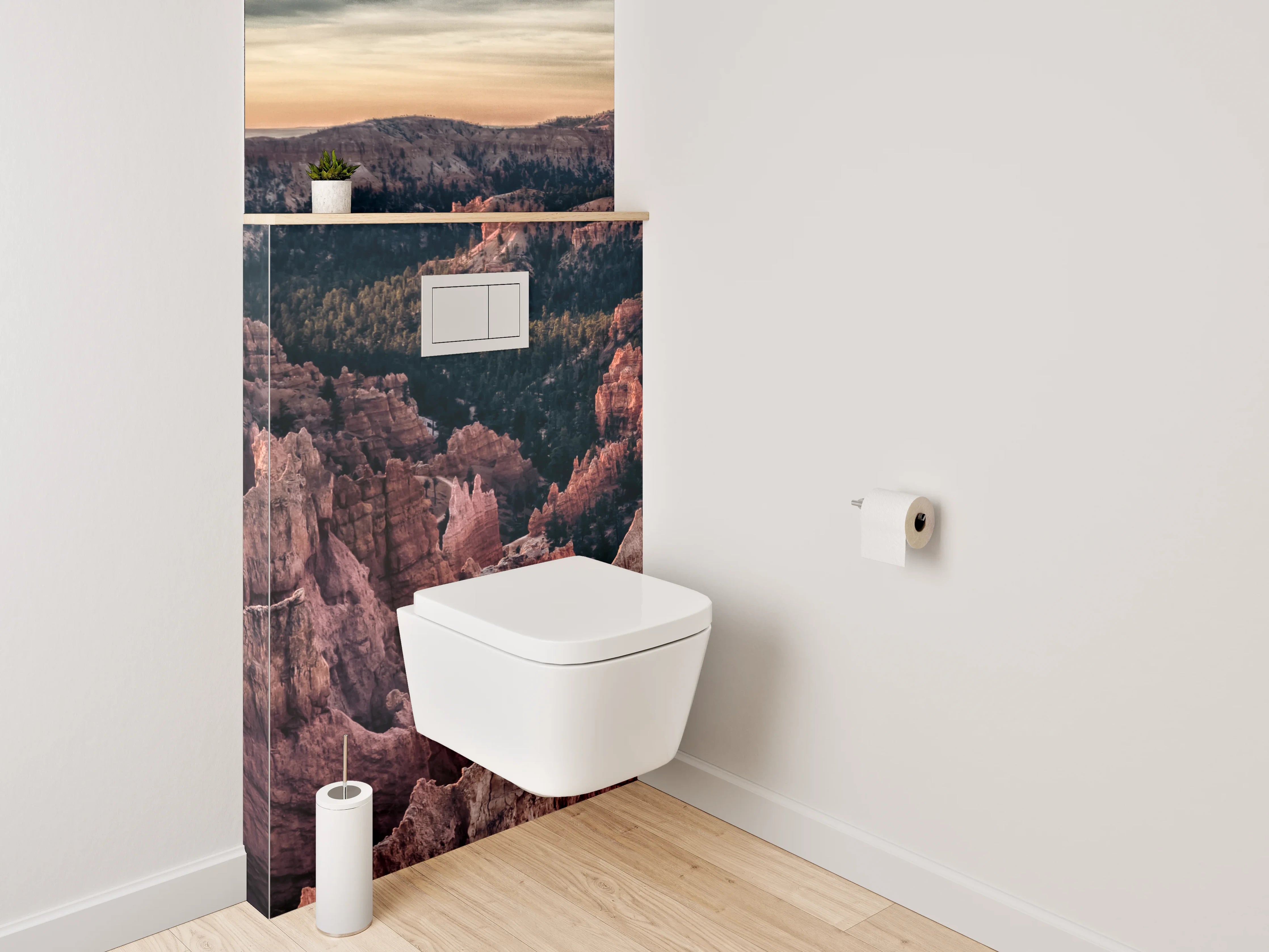 WC-Rückwand - Bryce Canyon im Sonnenuntergang Panorama