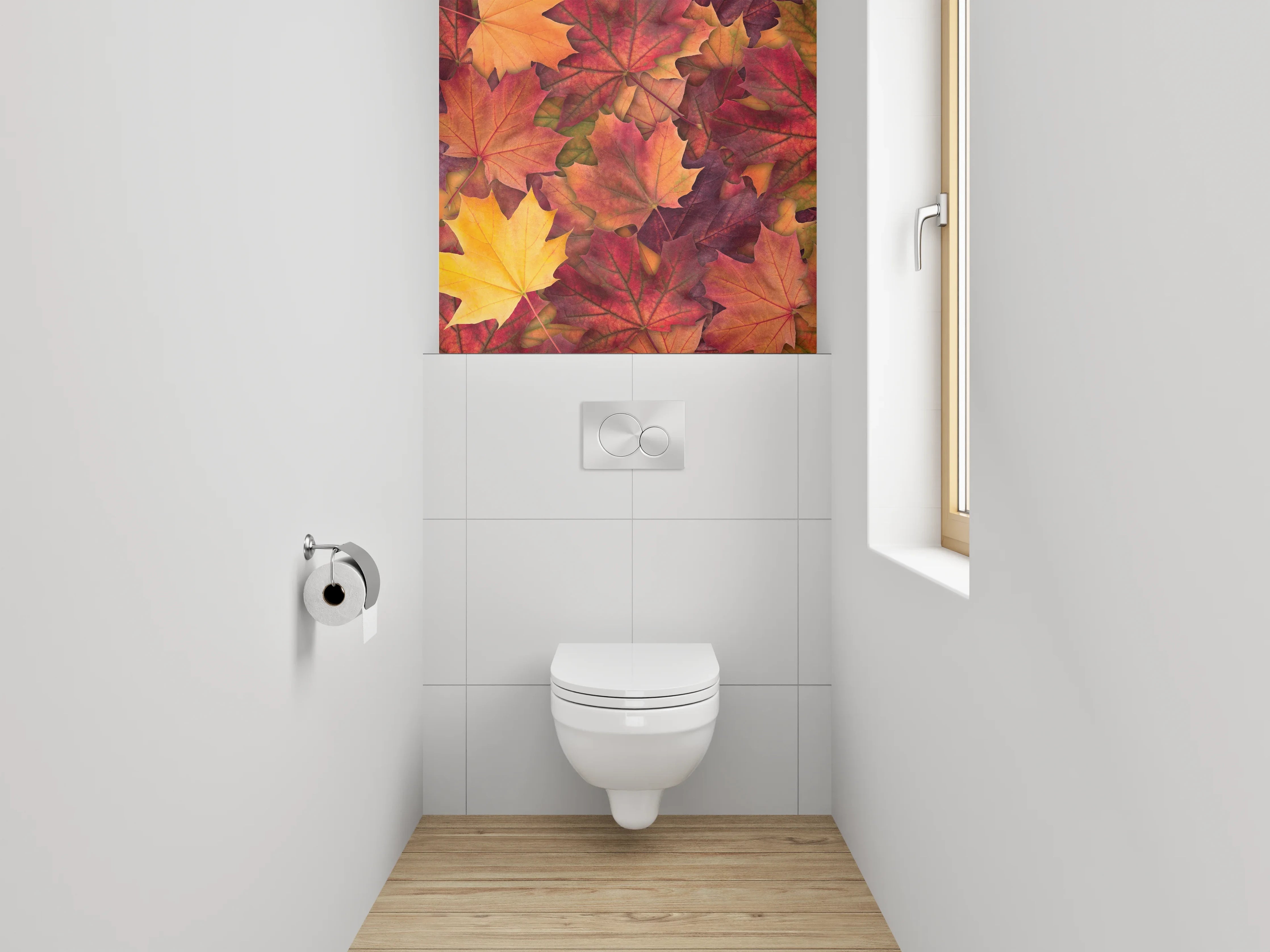 WC-Rückwand - Bunte Ahornblätter im Herbst
