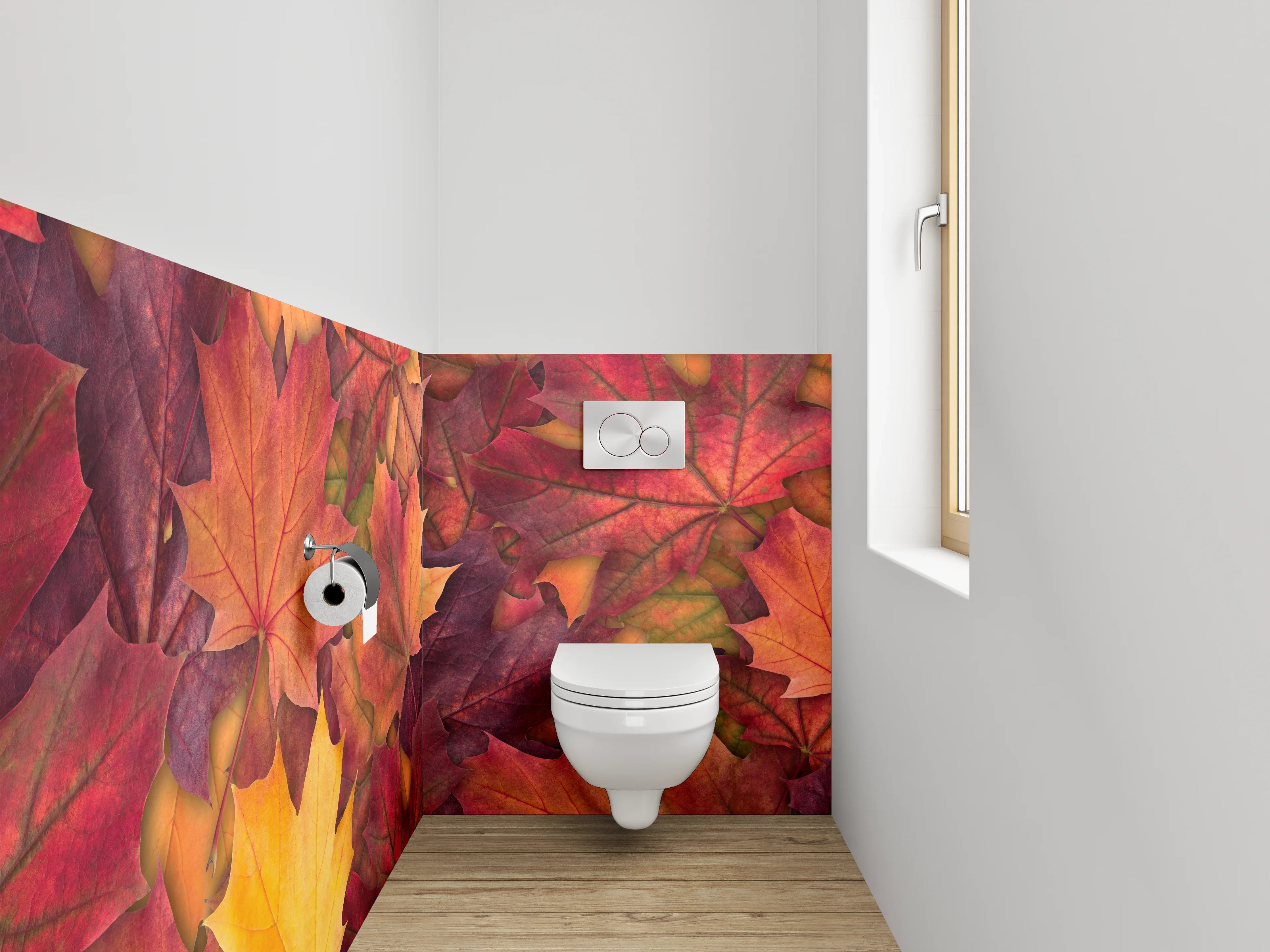 WC-Rückwand - Bunte Ahornblätter im Herbst