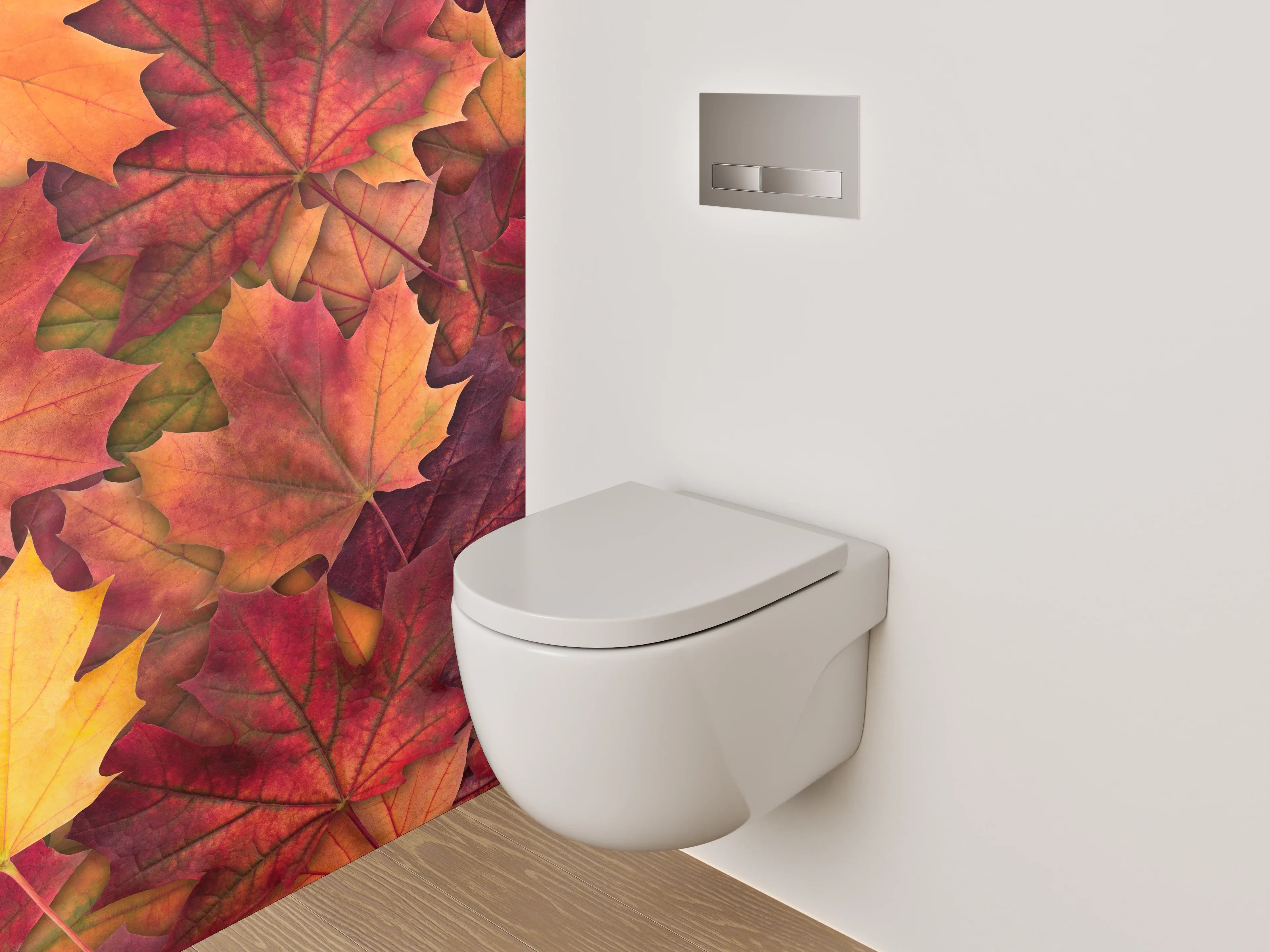 WC-Rückwand - Bunte Ahornblätter im Herbst