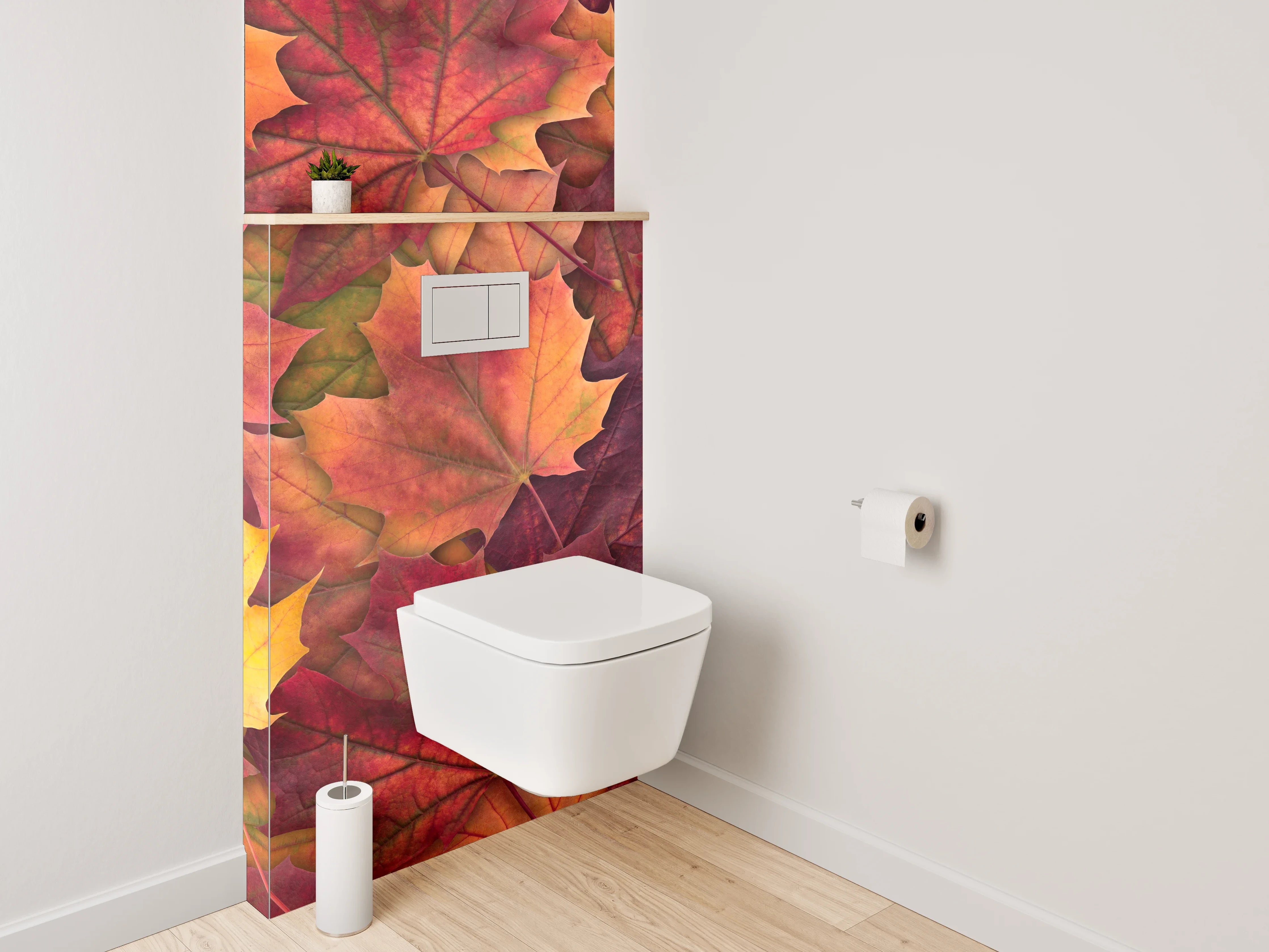 WC-Rückwand - Bunte Ahornblätter im Herbst