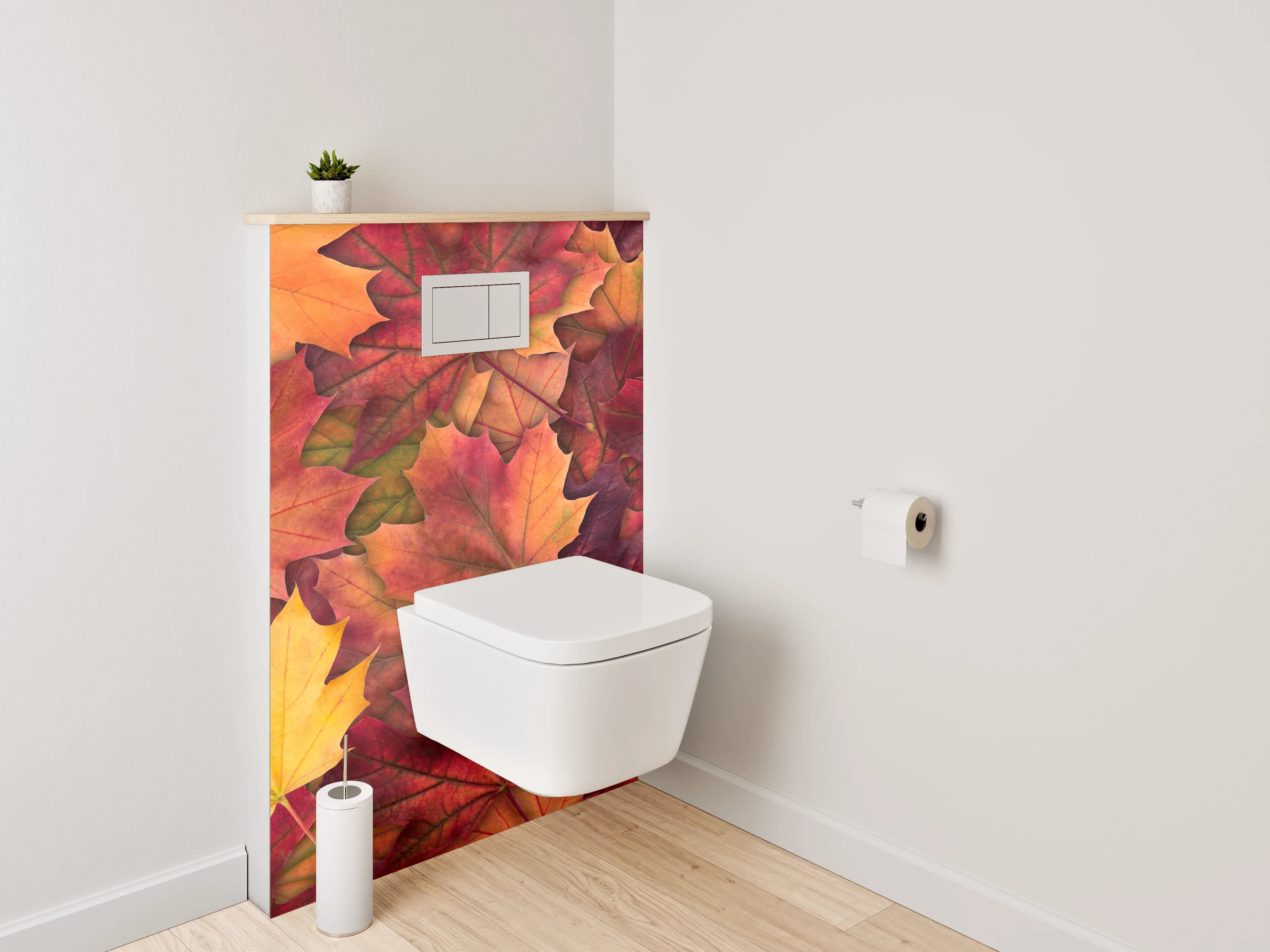 WC-Rückwand - Bunte Ahornblätter im Herbst