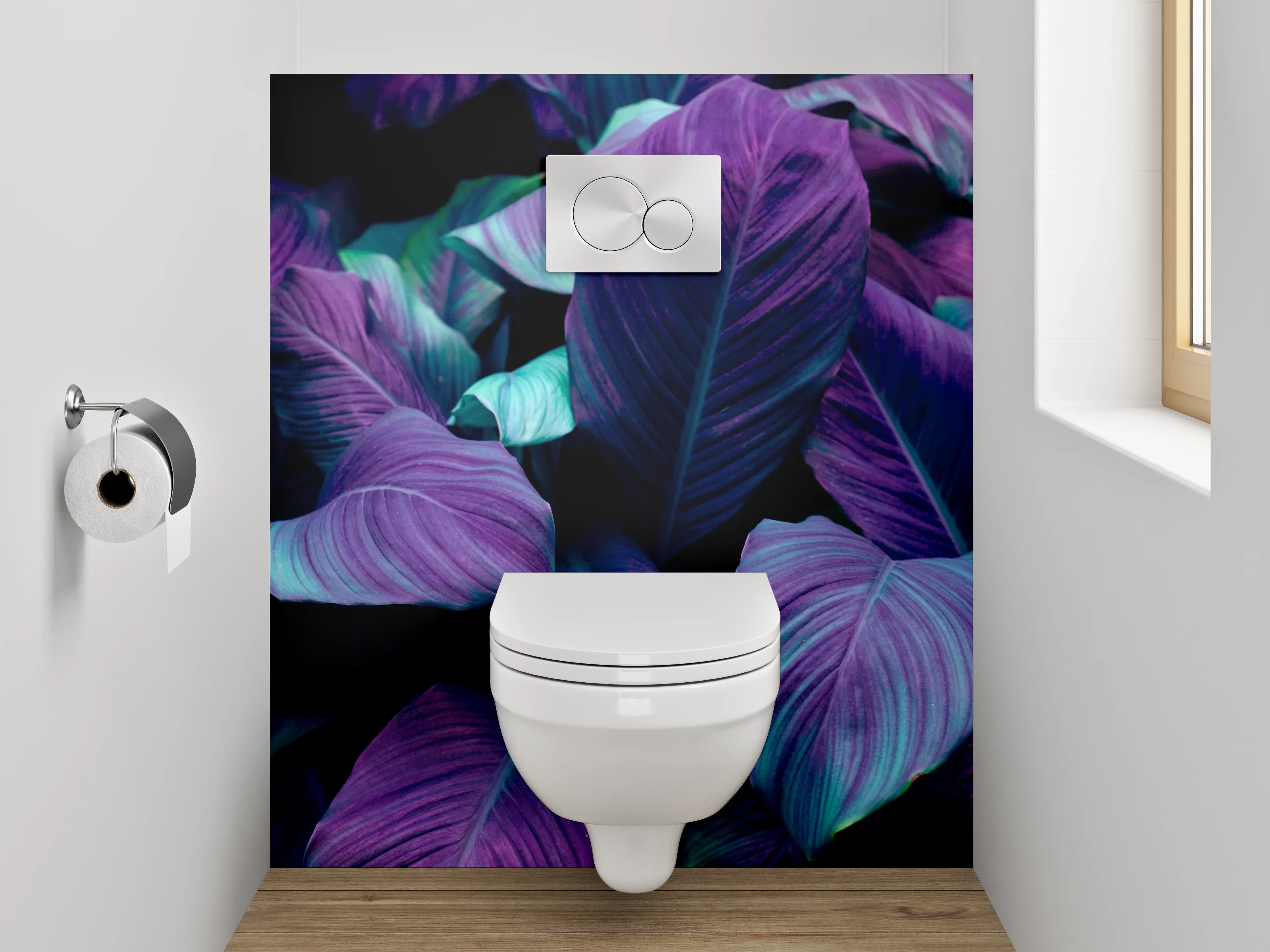 WC-Rückwand - Bunte Blätterpracht Natur Wanddeko