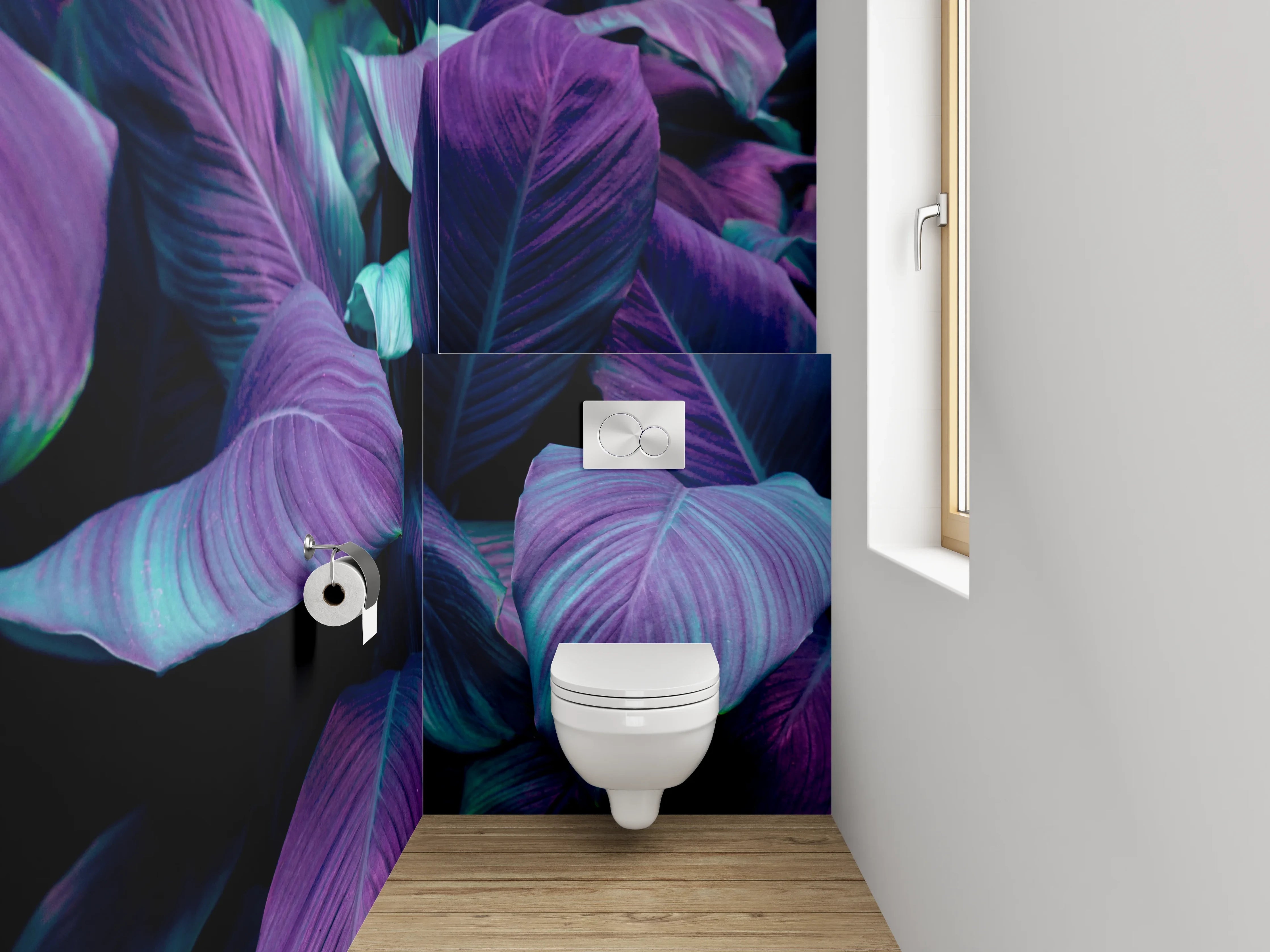 WC-Rückwand - Bunte Blätterpracht Natur Wanddeko