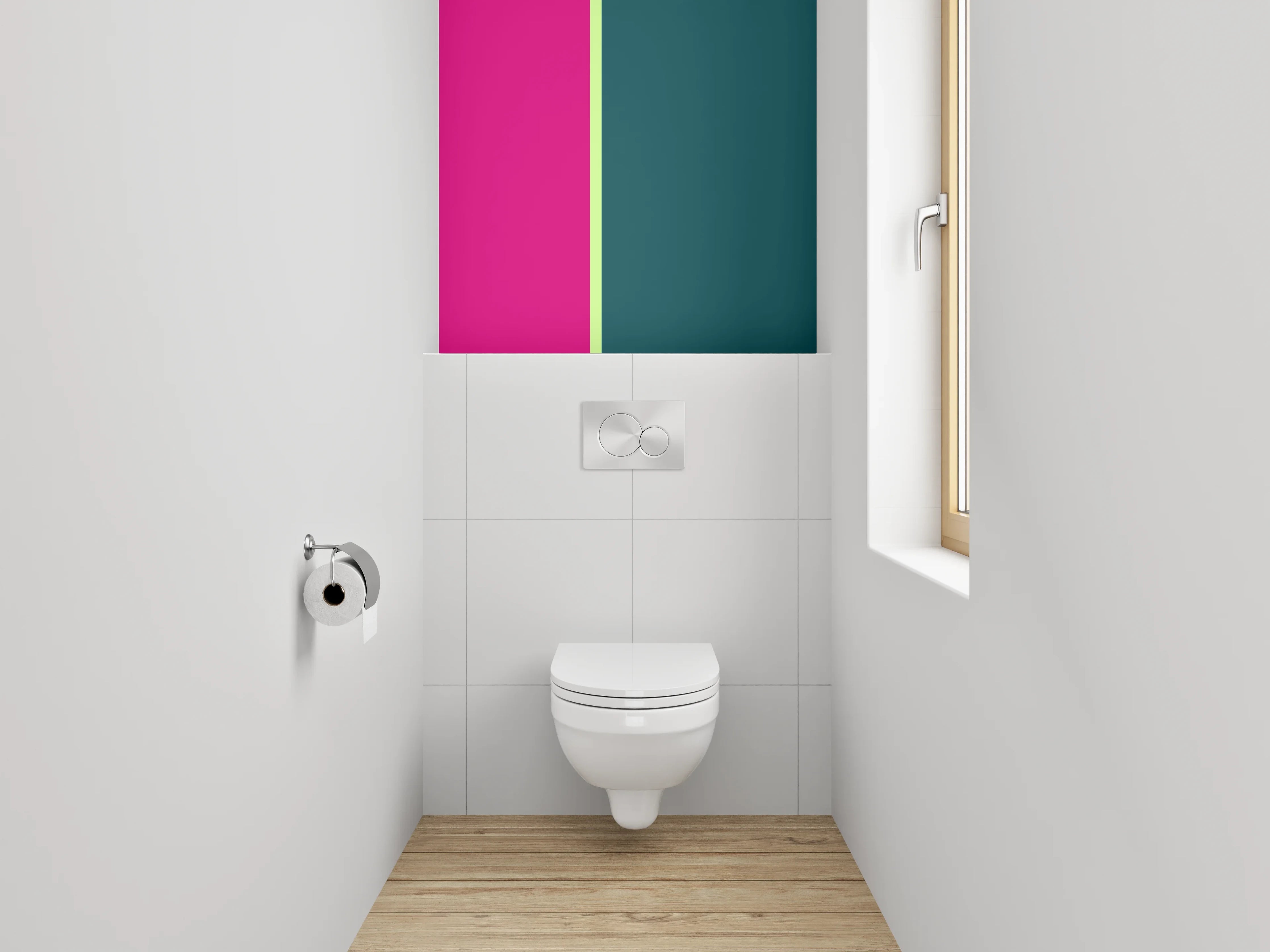 WC-Rückwand - Bunte Farbblock-Abstract