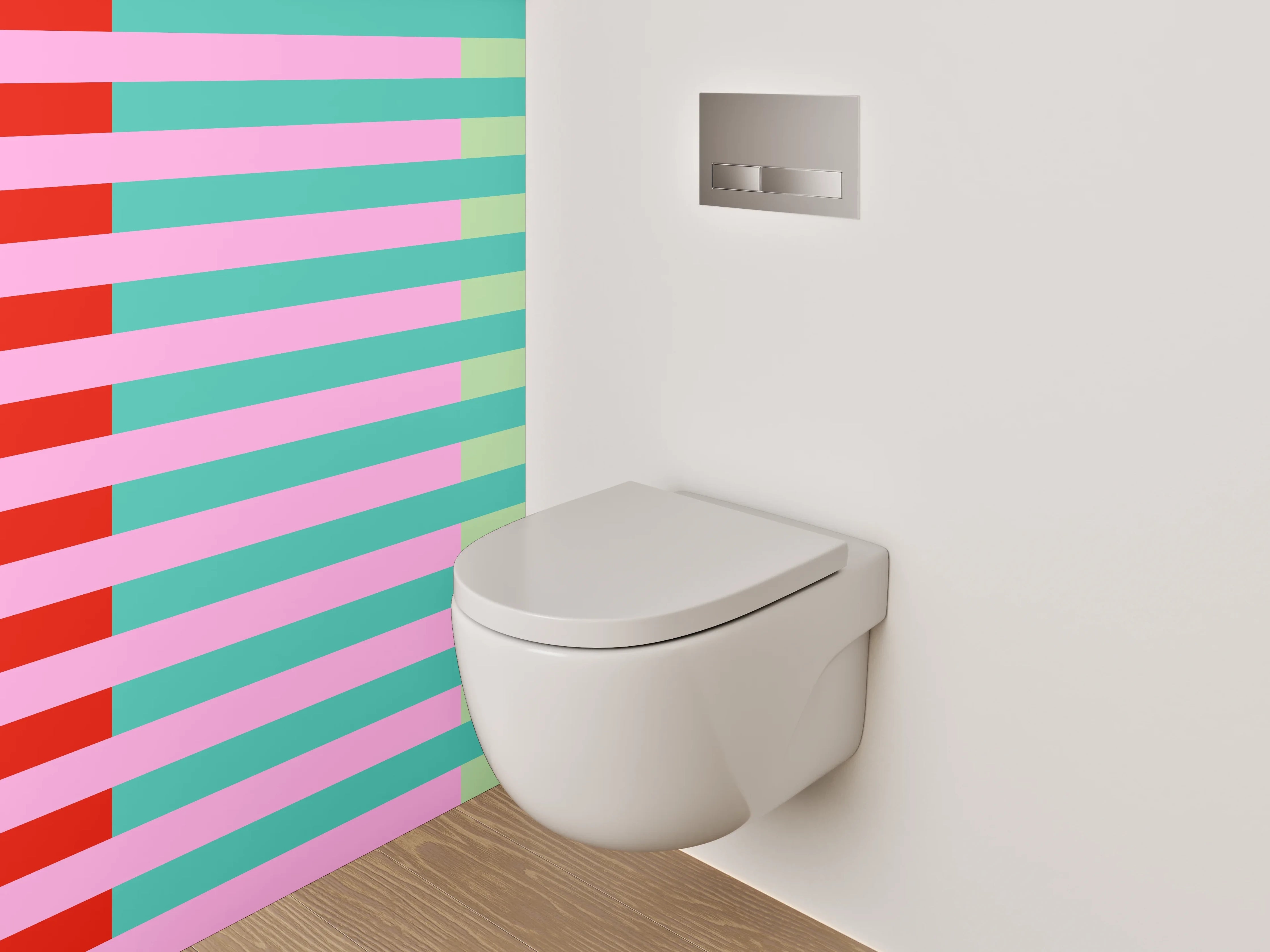 WC-Rückwand - Bunte Streifen Abstraktion modern