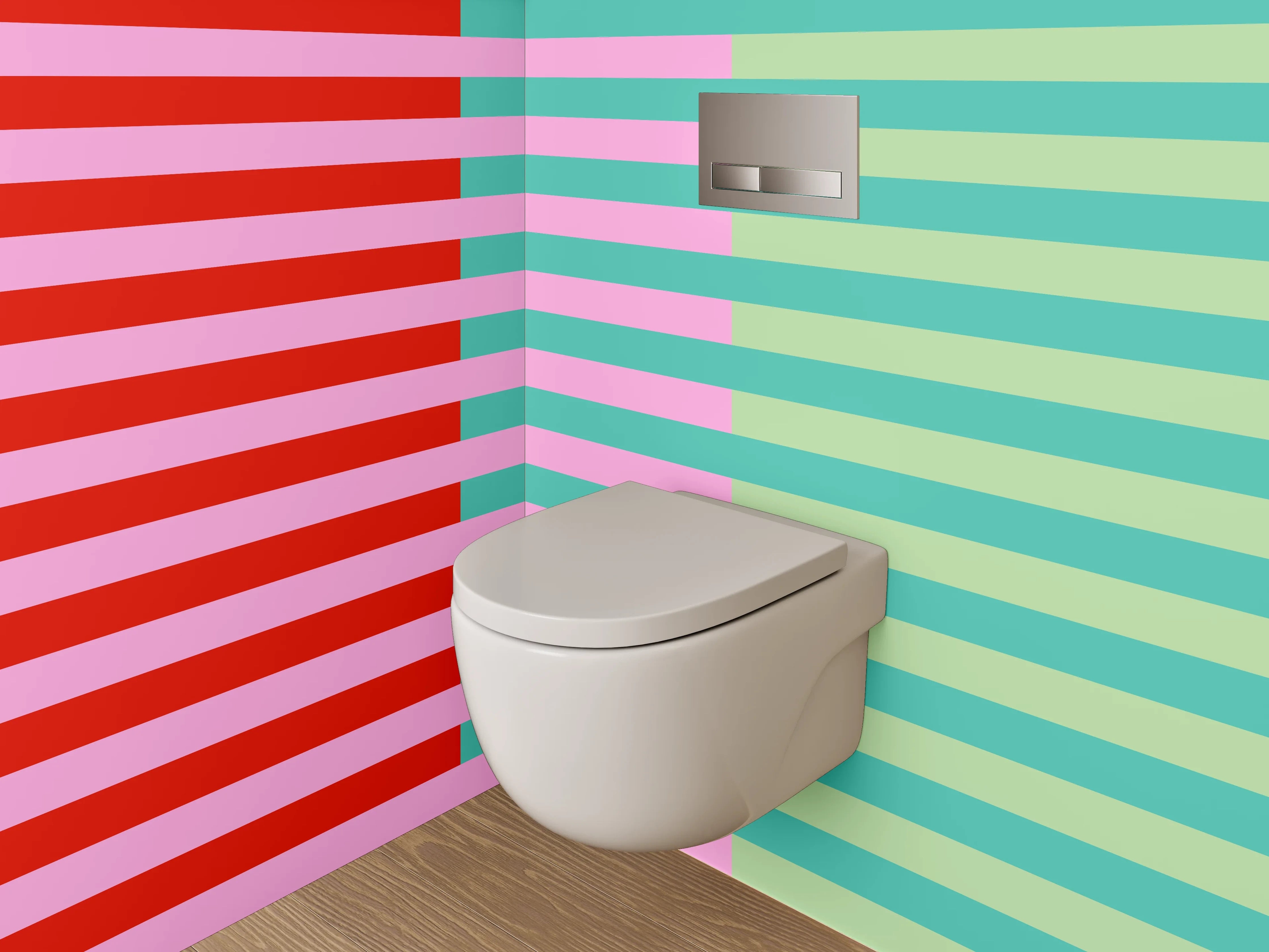 WC-Rückwand - Bunte Streifen Abstraktion modern