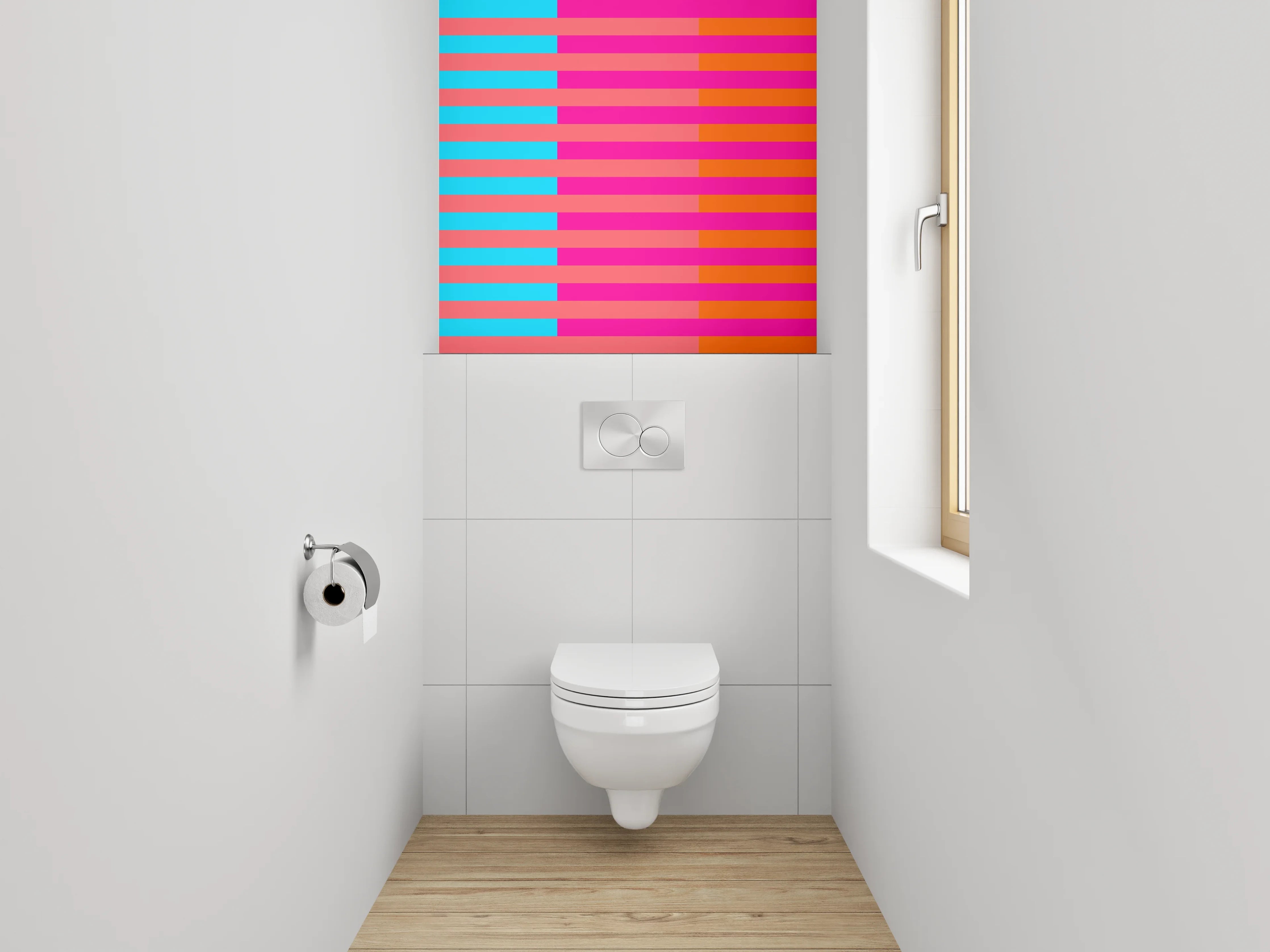 WC-Rückwand - Bunte Streifen Pop Art Muster