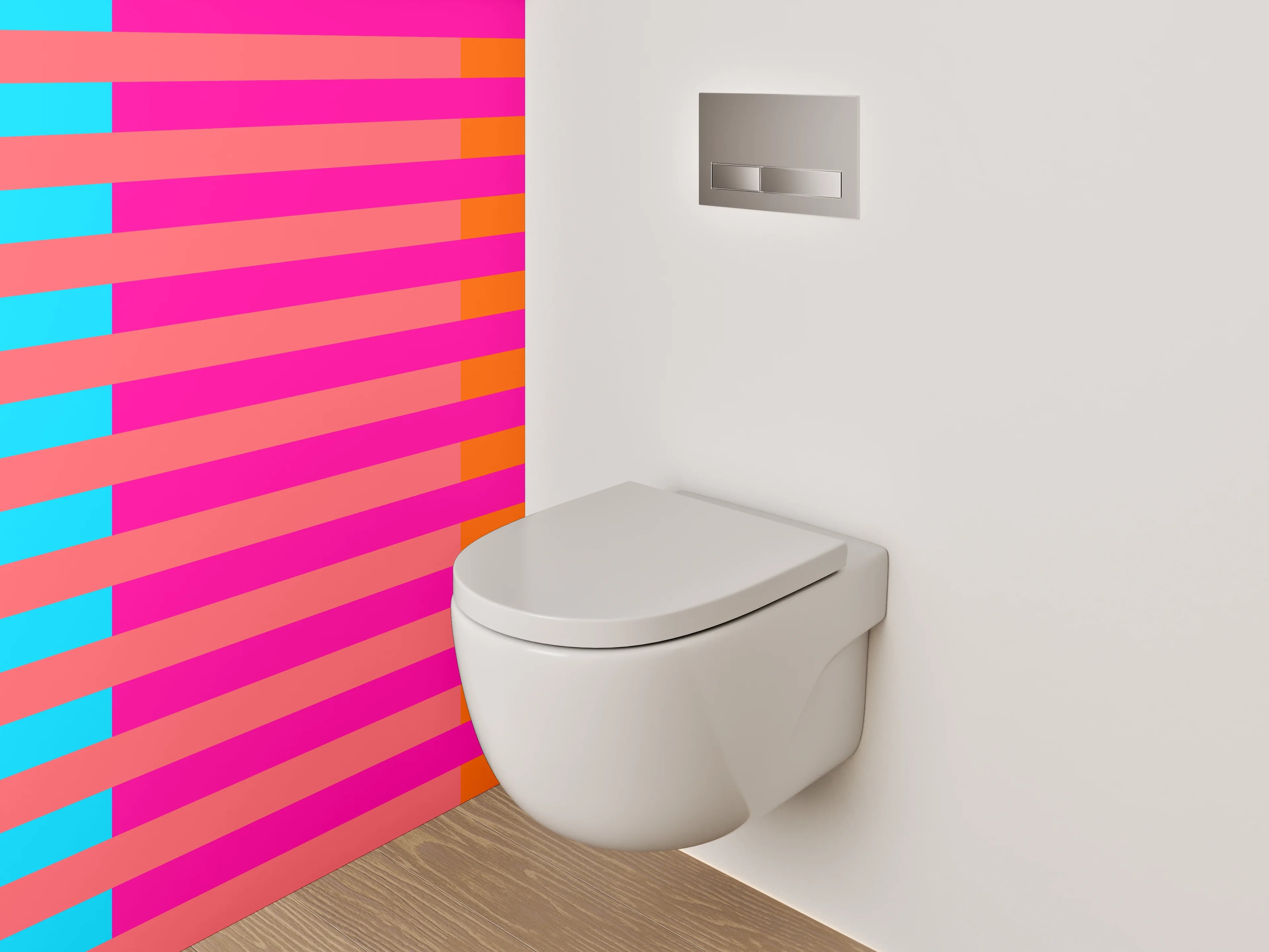 WC-Rückwand - Bunte Streifen Pop Art Muster