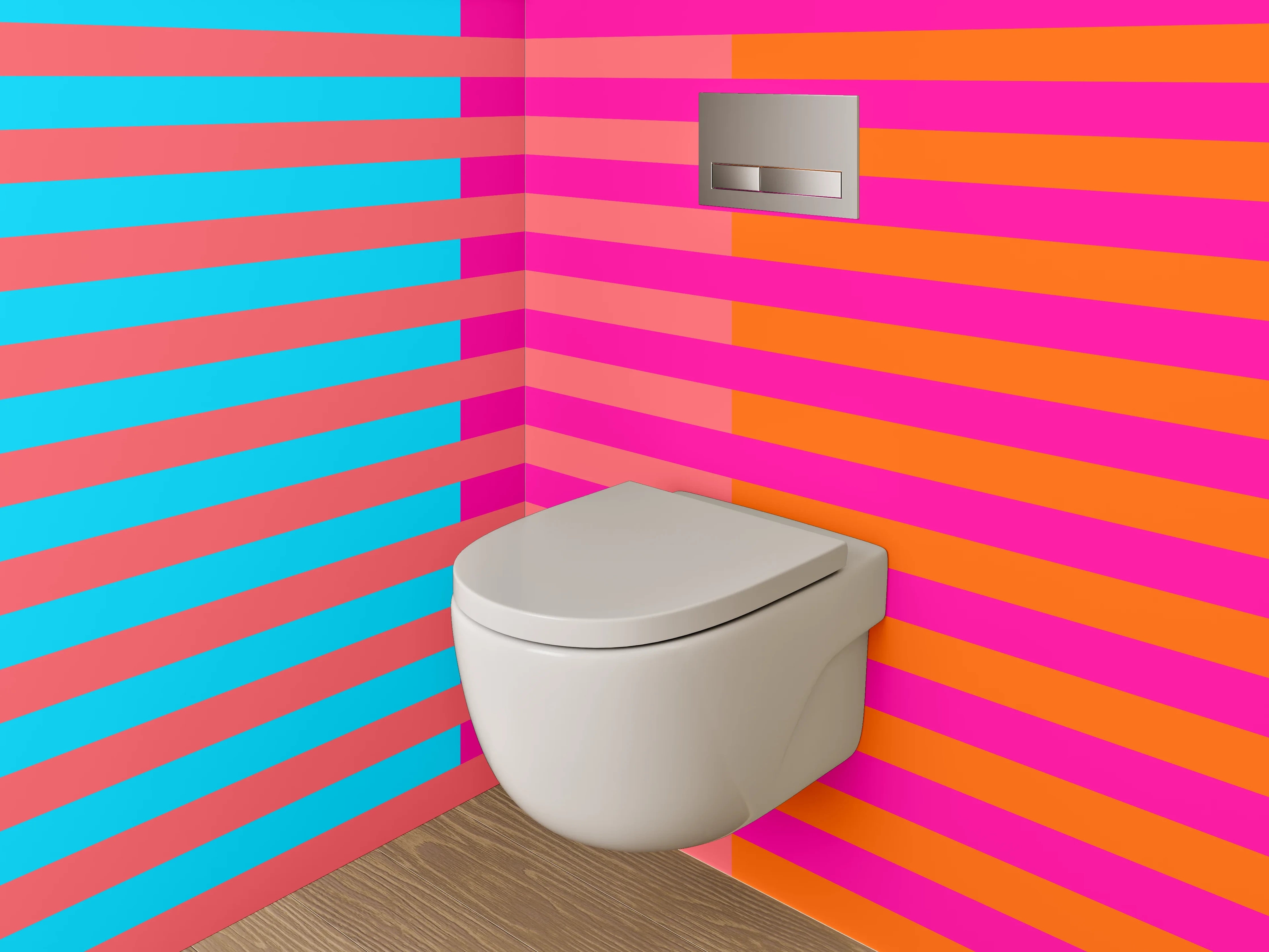 WC-Rückwand - Bunte Streifen Pop Art Muster