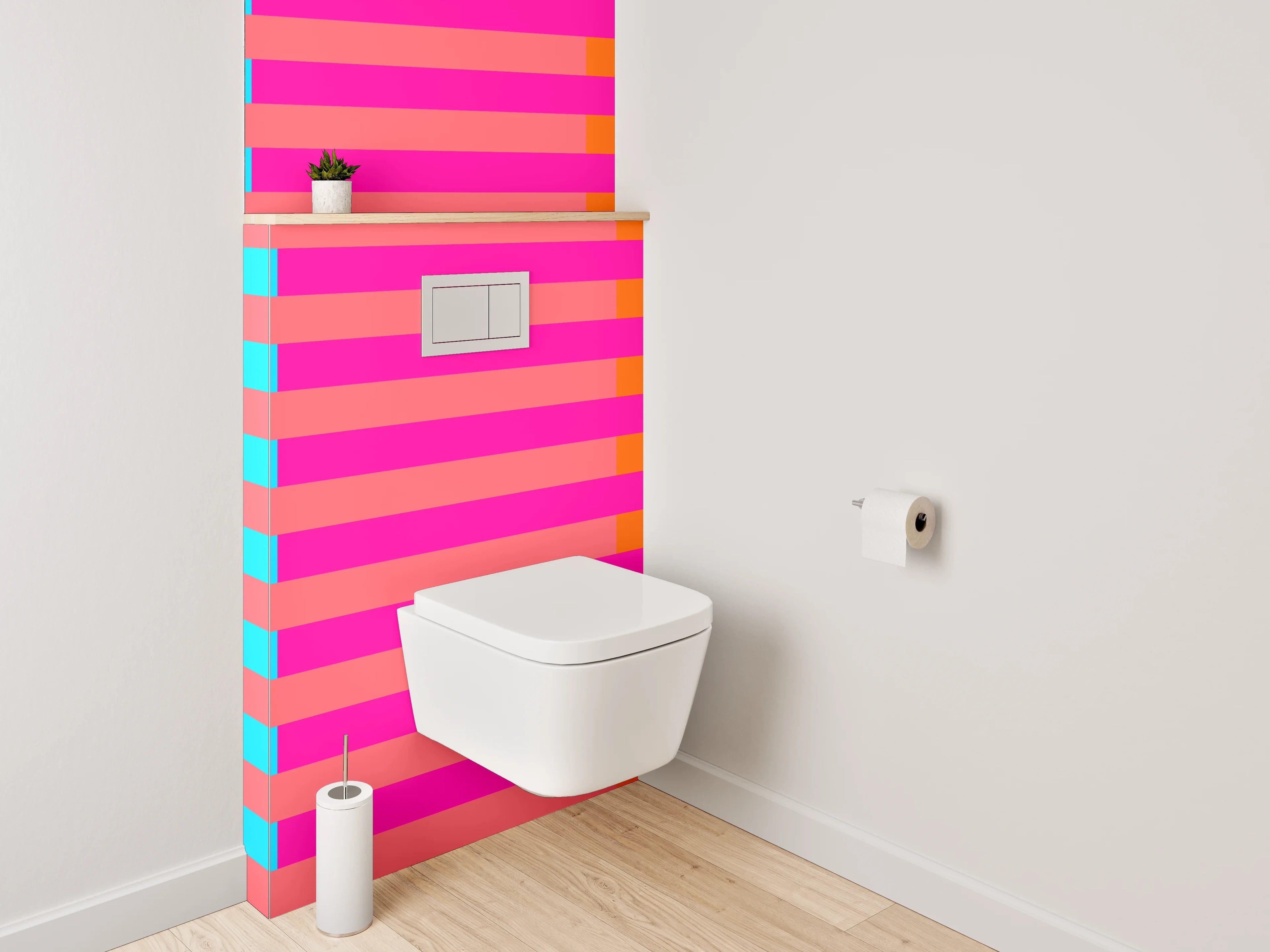WC-Rückwand - Bunte Streifen Pop Art Muster
