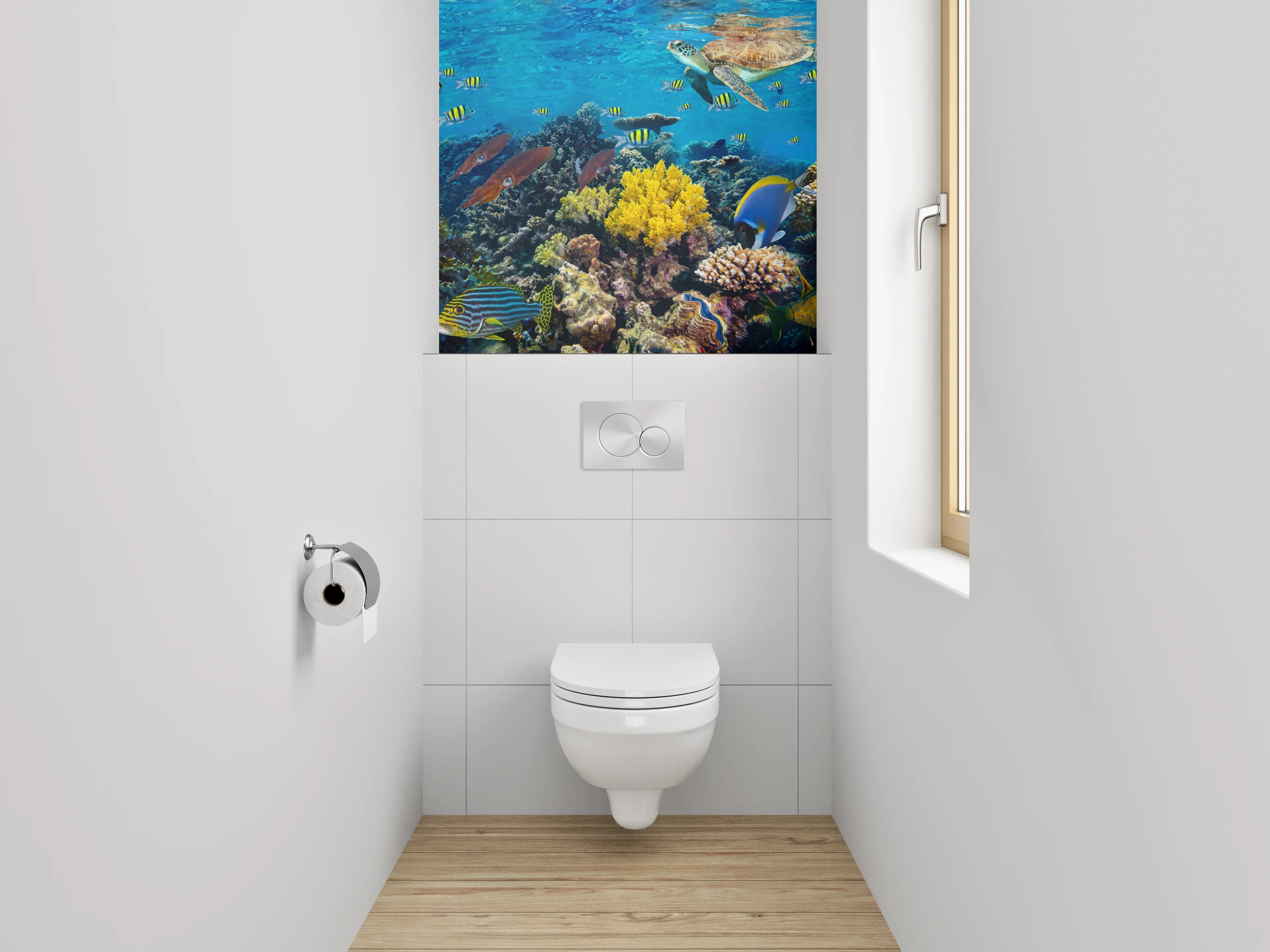 WC-Rückwand - Bunte Unterwasserwelt Korallenriffe