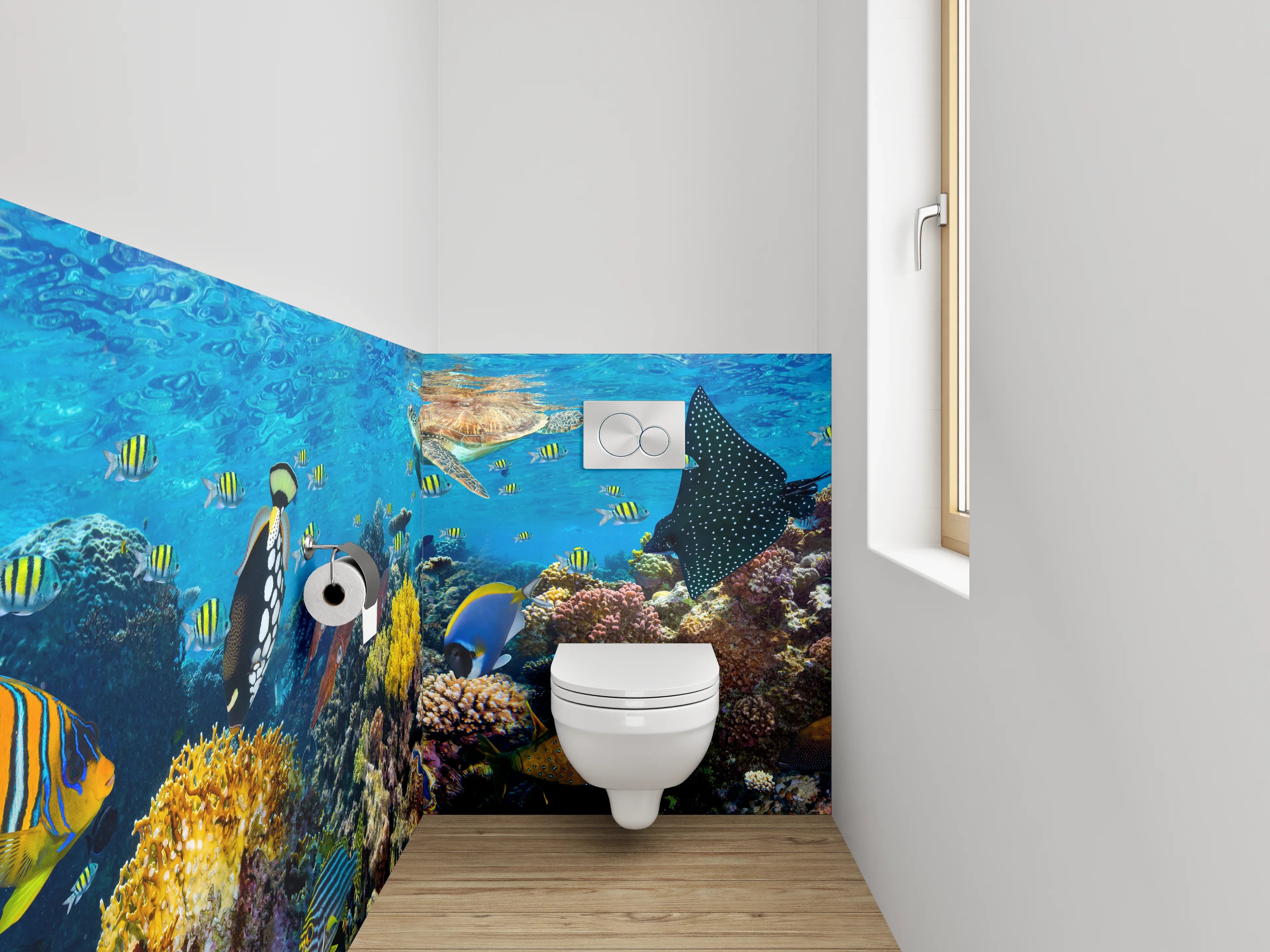 WC-Rückwand - Bunte Unterwasserwelt Korallenriffe