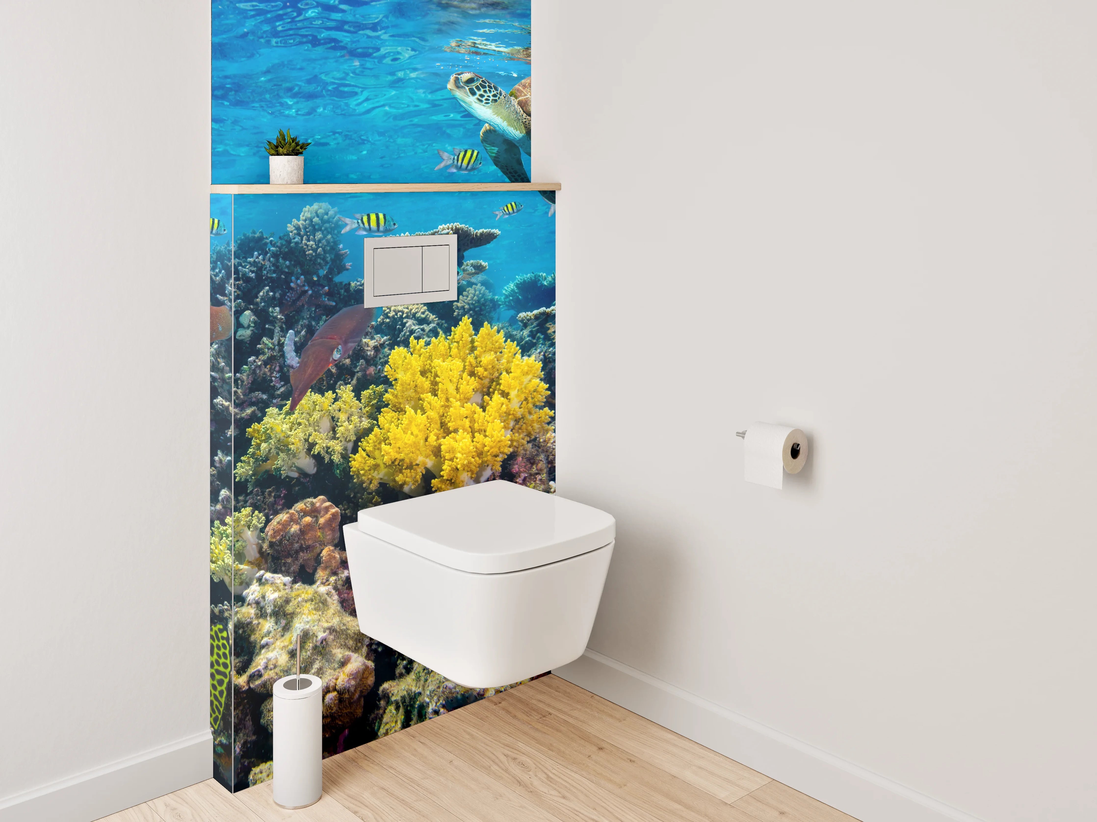 WC-Rückwand - Bunte Unterwasserwelt Korallenriffe