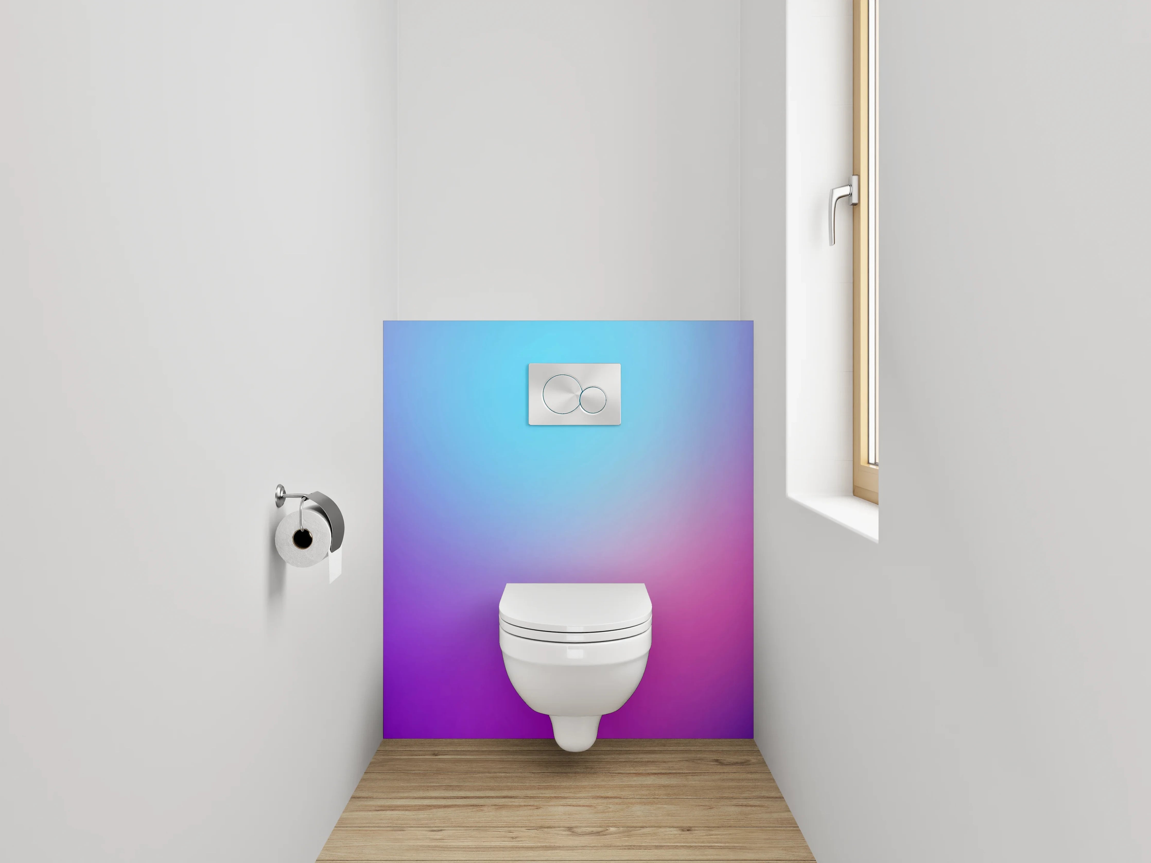 WC-Rückwand - Bunte abstrakte Farbverlauf-Tapete