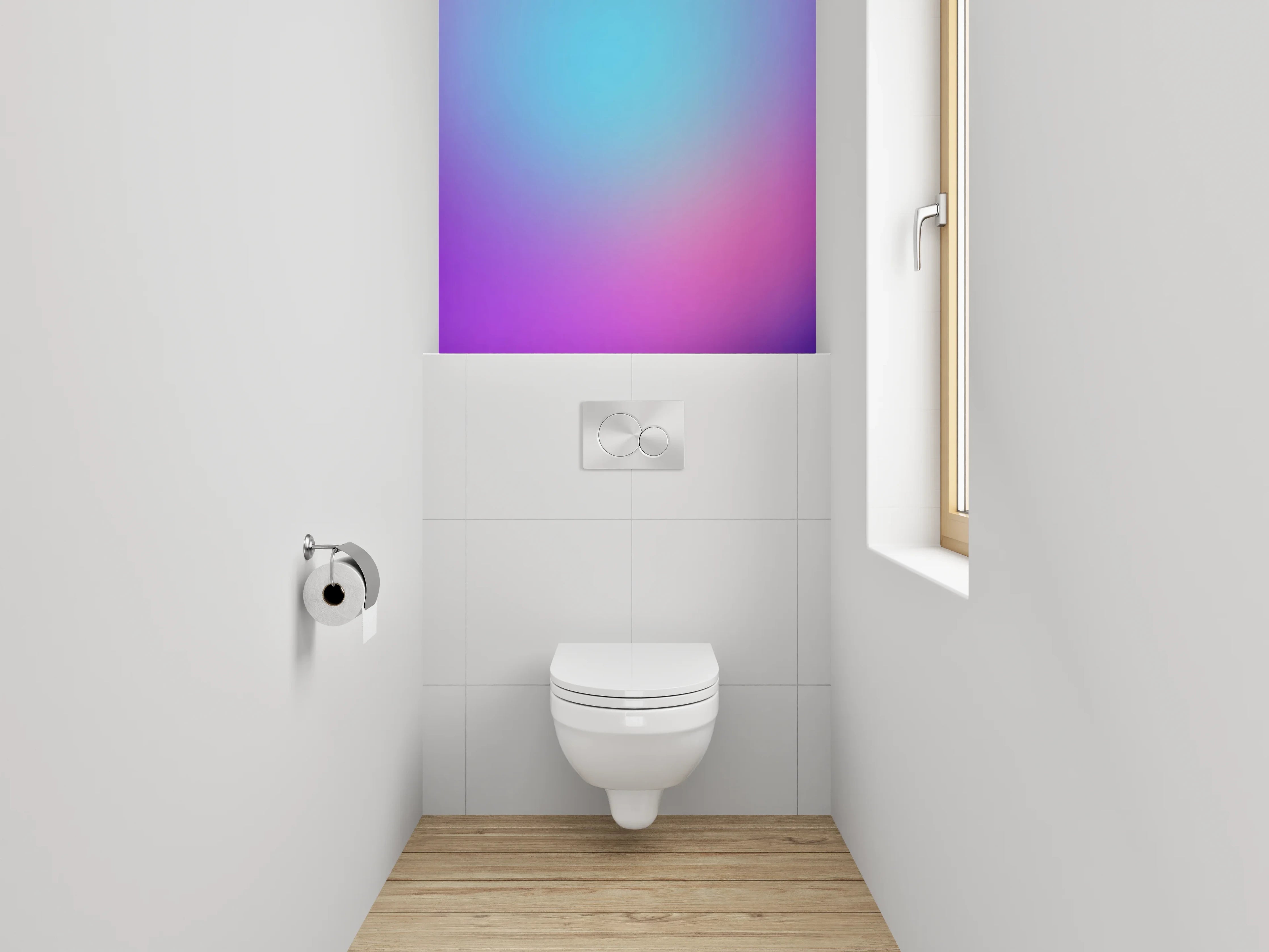 WC-Rückwand - Bunte abstrakte Farbverlauf-Tapete