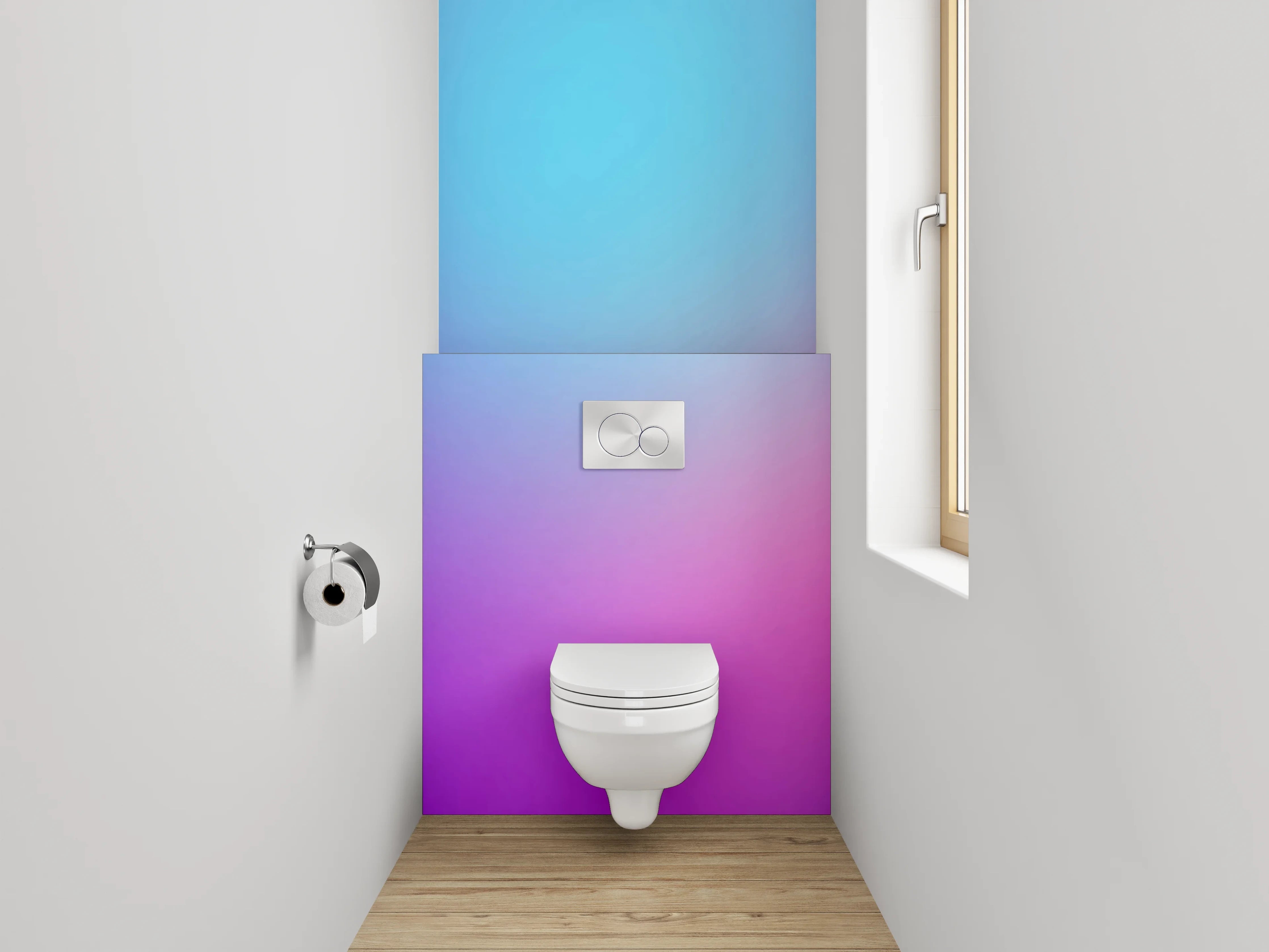 WC-Rückwand - Bunte abstrakte Farbverlauf-Tapete