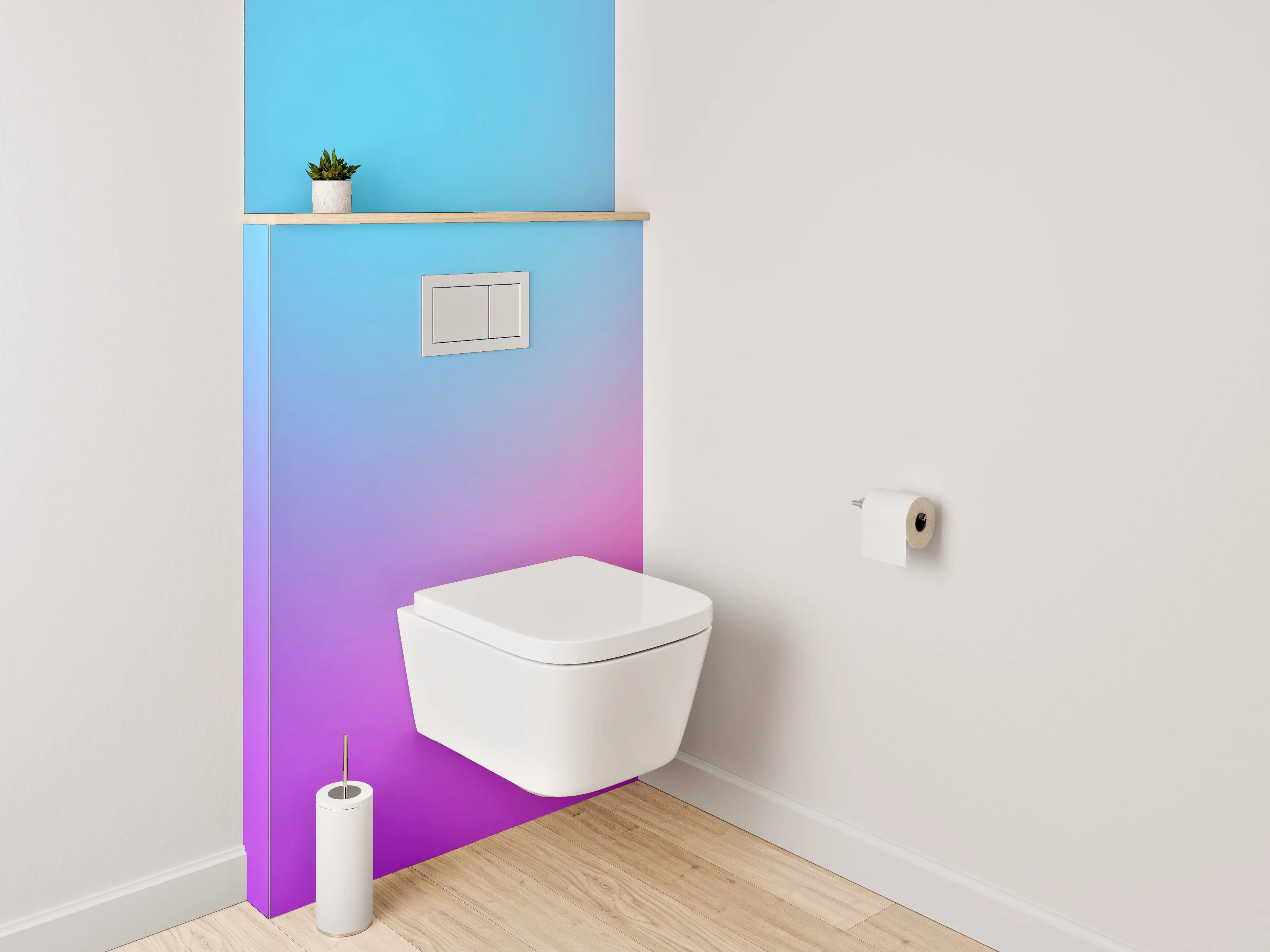 WC-Rückwand - Bunte abstrakte Farbverlauf-Tapete