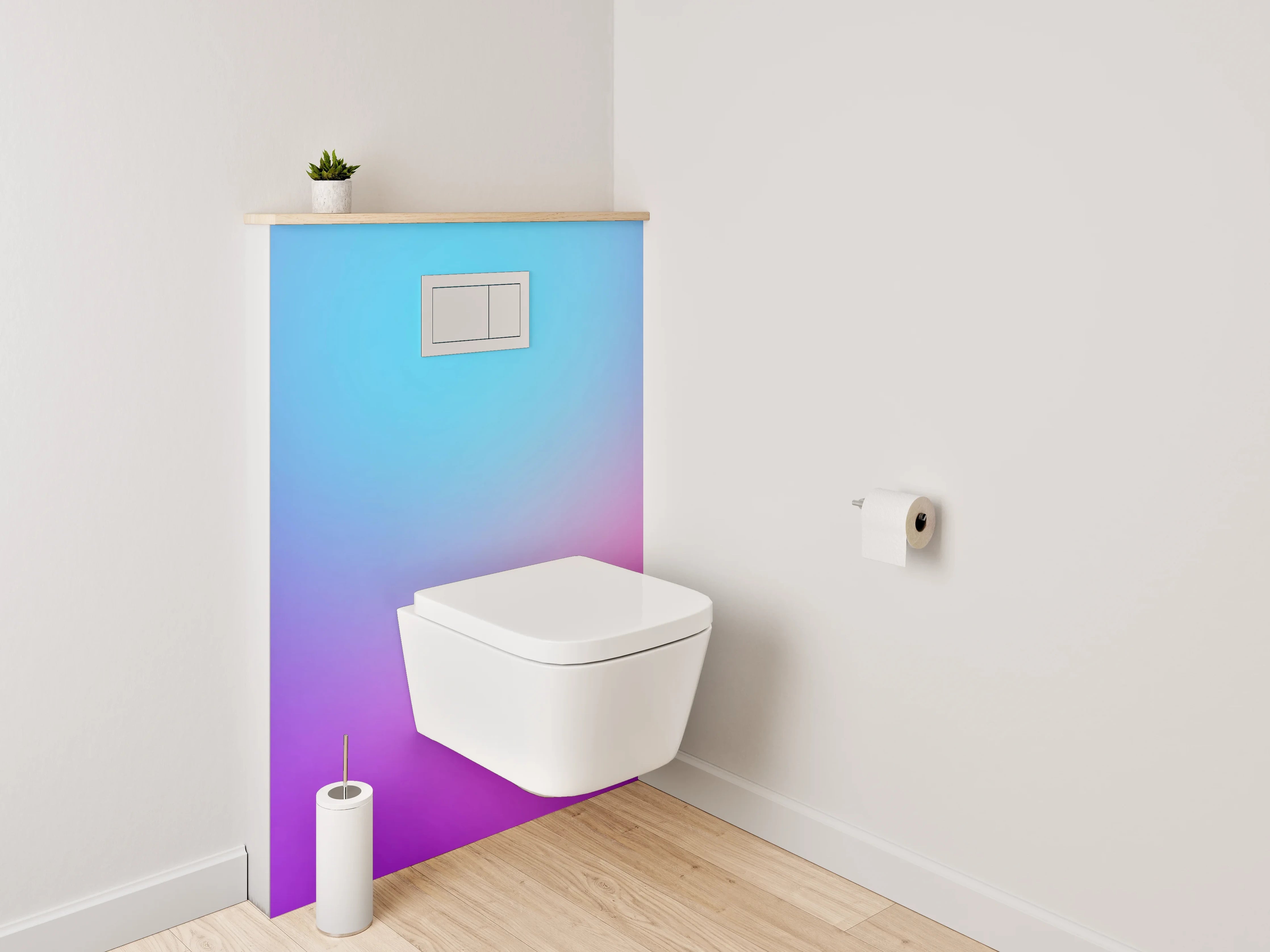 WC-Rückwand - Bunte abstrakte Farbverlauf-Tapete
