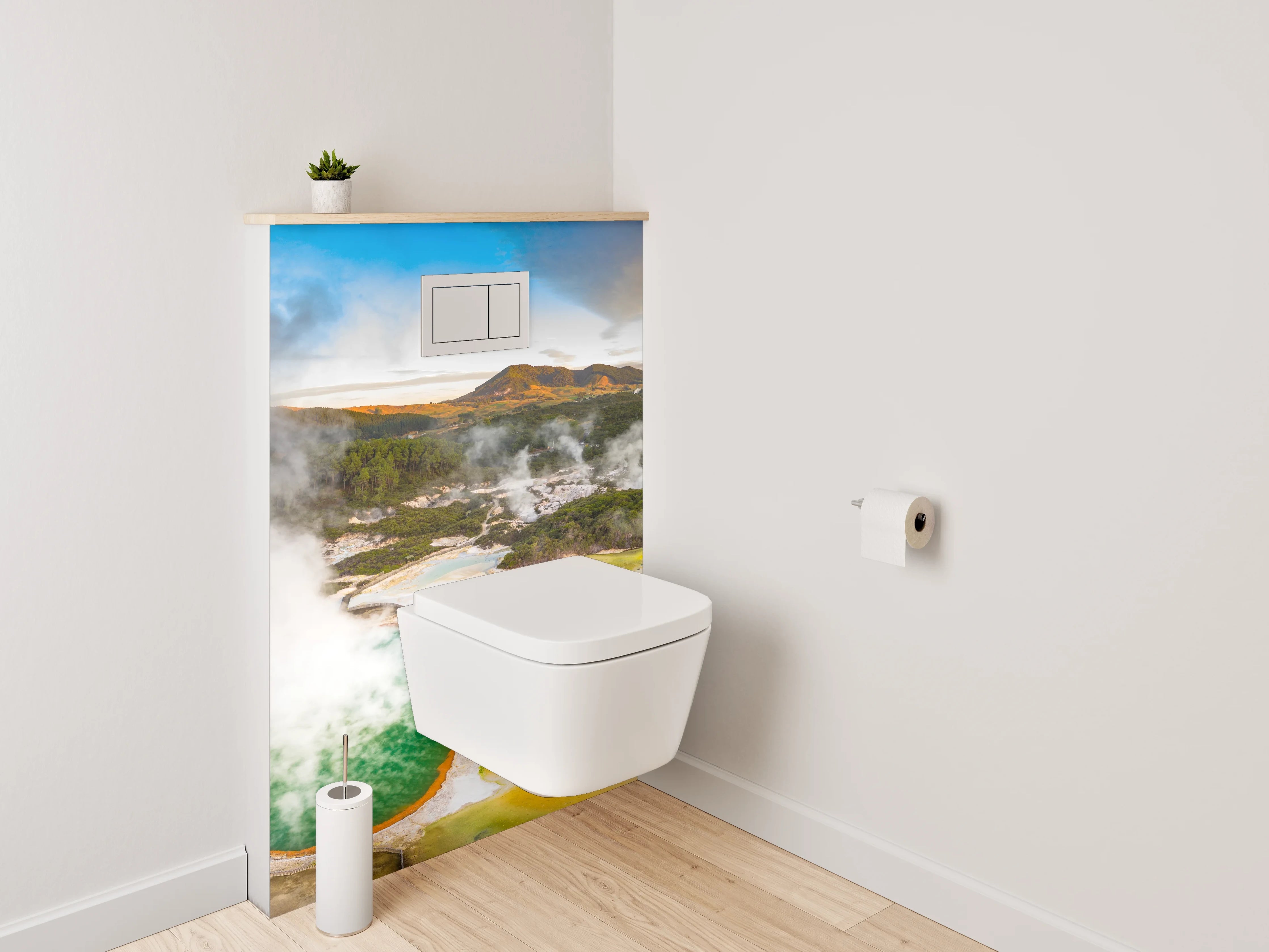 WC-Rückwand - Bunte heiße Quelle Panorama
