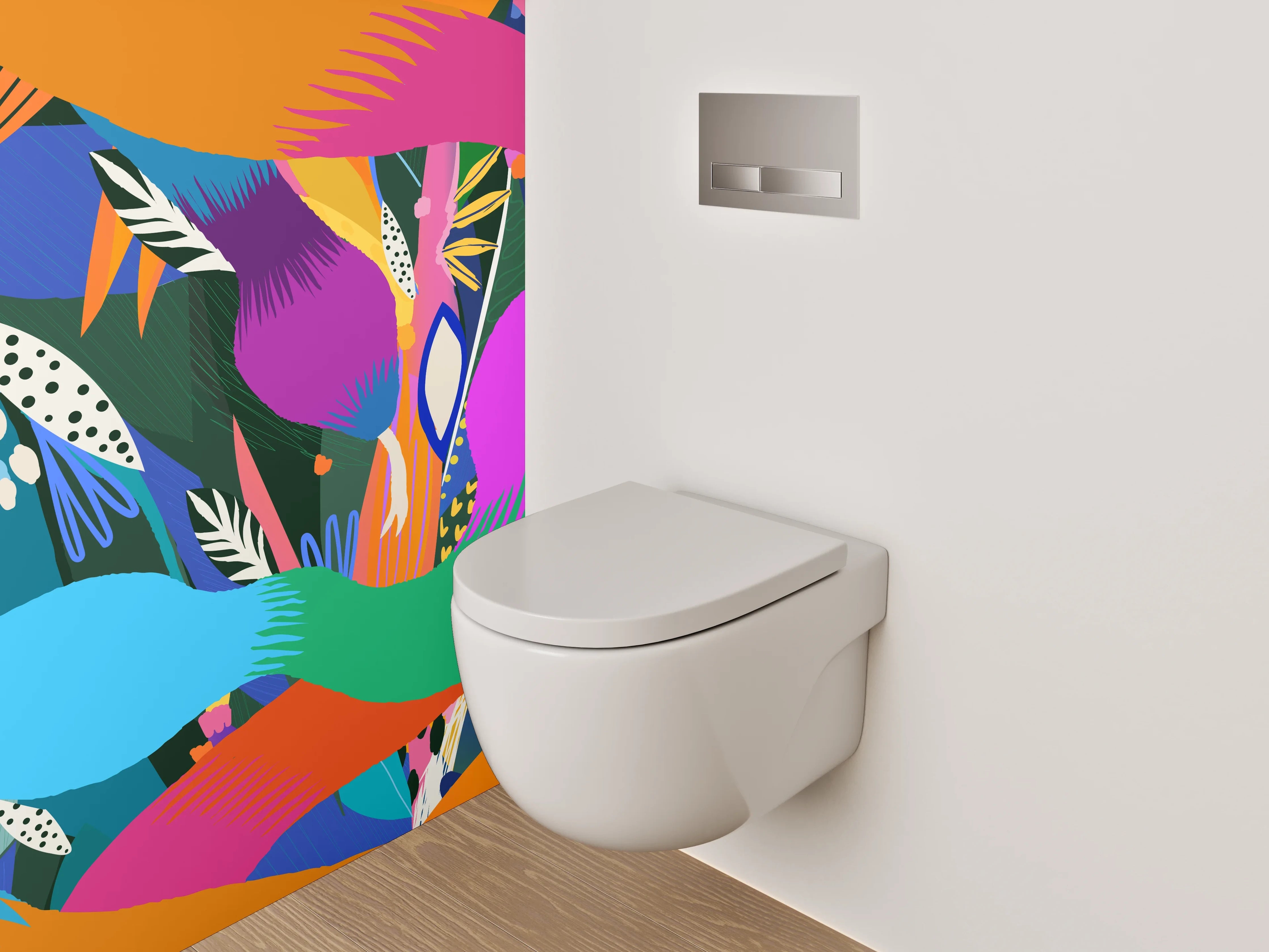 WC-Rückwand - Buntes abstraktes Muster Design