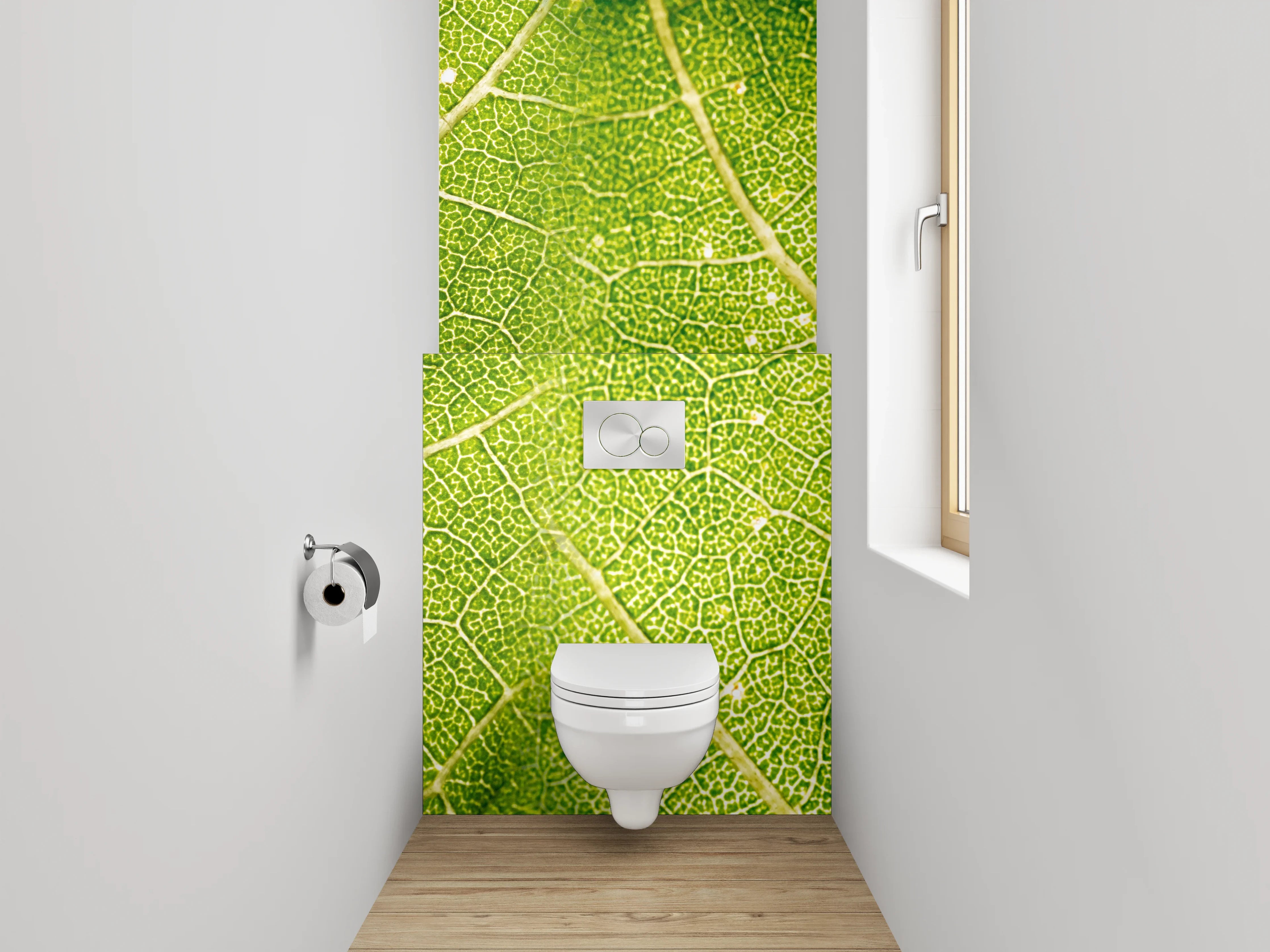 WC-Rückwand - Detailreiche Nahaufnahme eines Blattes