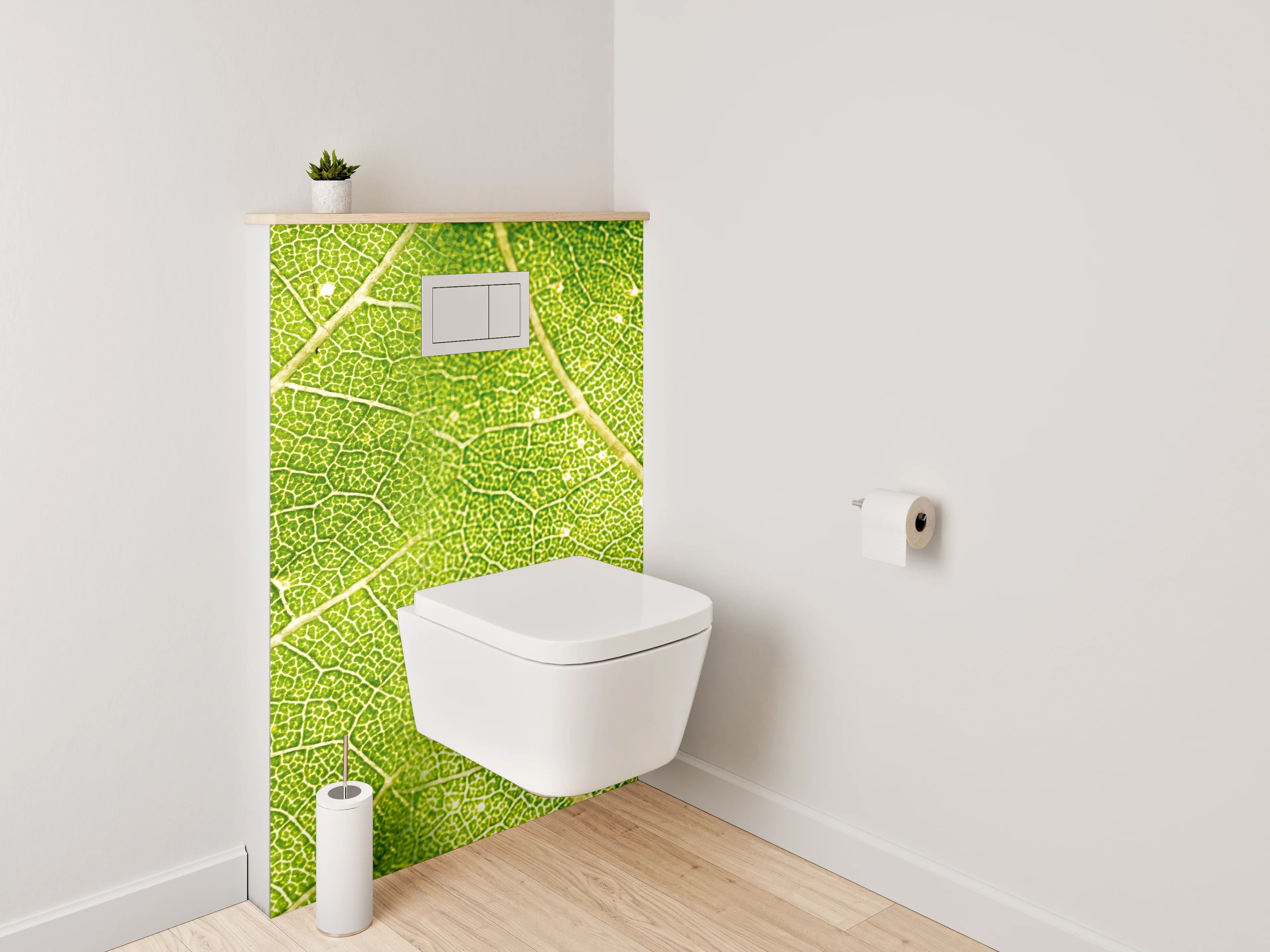 WC-Rückwand - Detailreiche Nahaufnahme eines Blattes