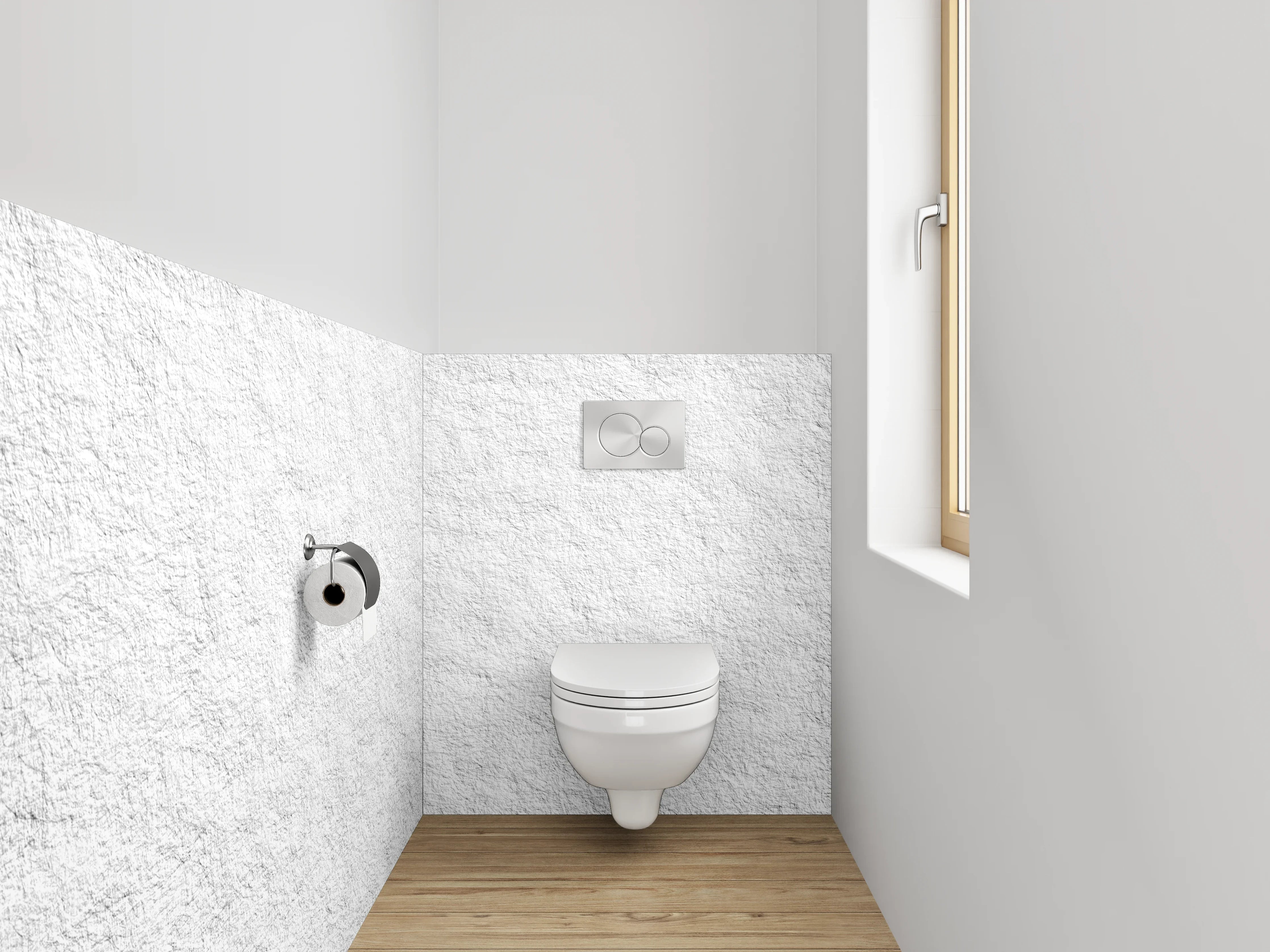 WC-Rückwand - Dezente weiße Struktur-Optik