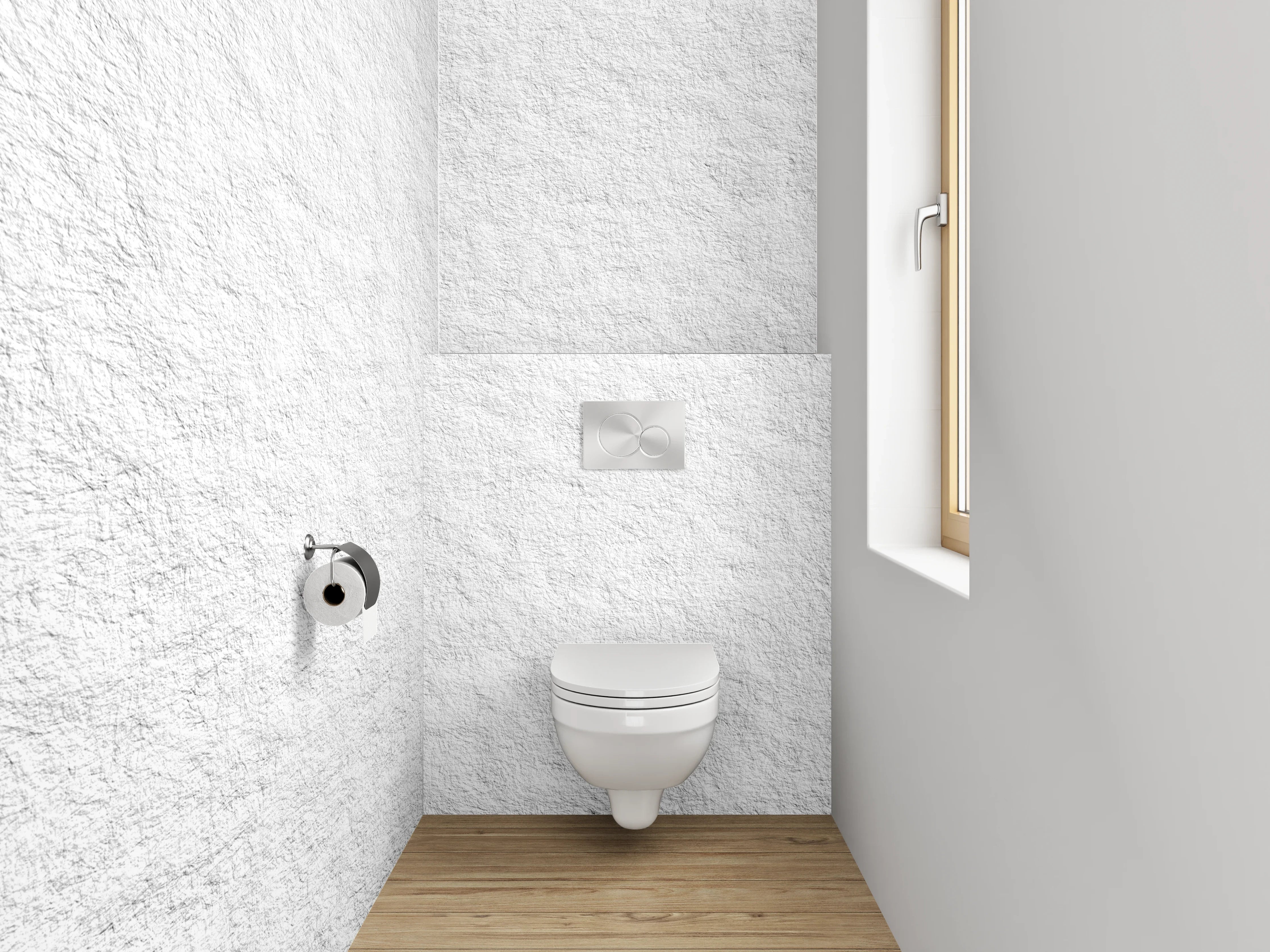 WC-Rückwand - Dezente weiße Struktur-Optik