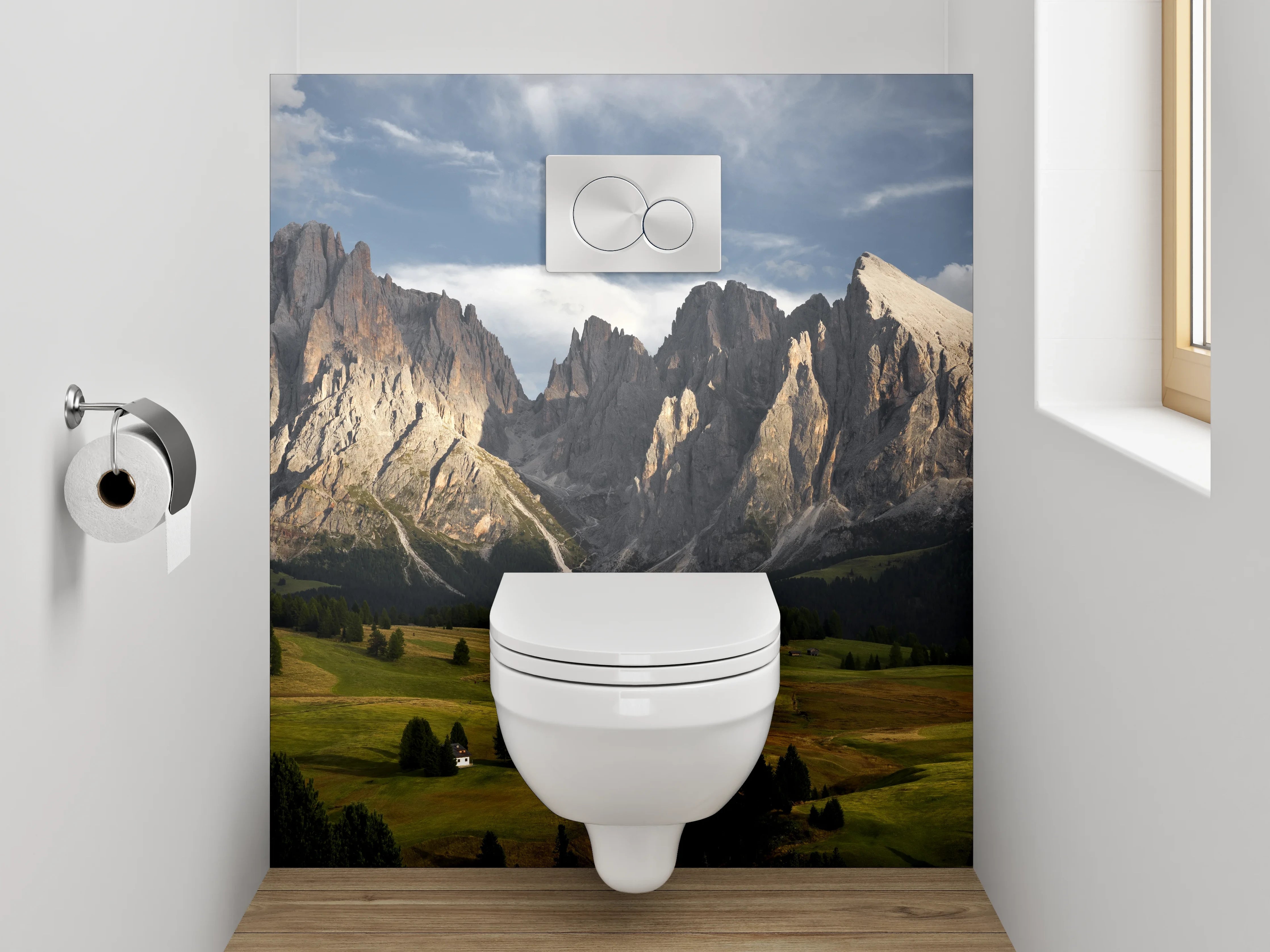 WC-Rückwand - Dolomiten Panorama Landschaft Fotografie