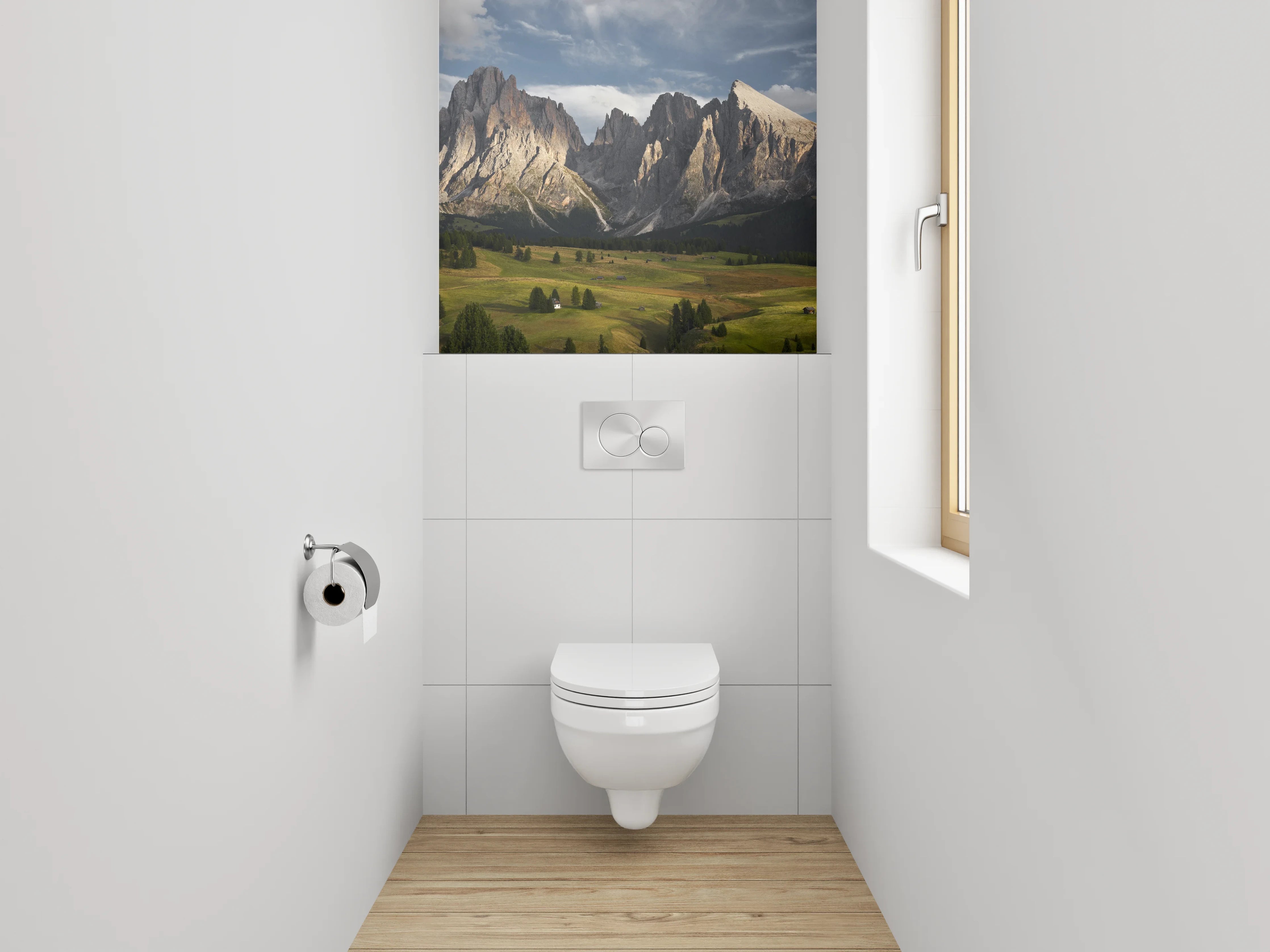 WC-Rückwand - Dolomiten Panorama Landschaft Fotografie