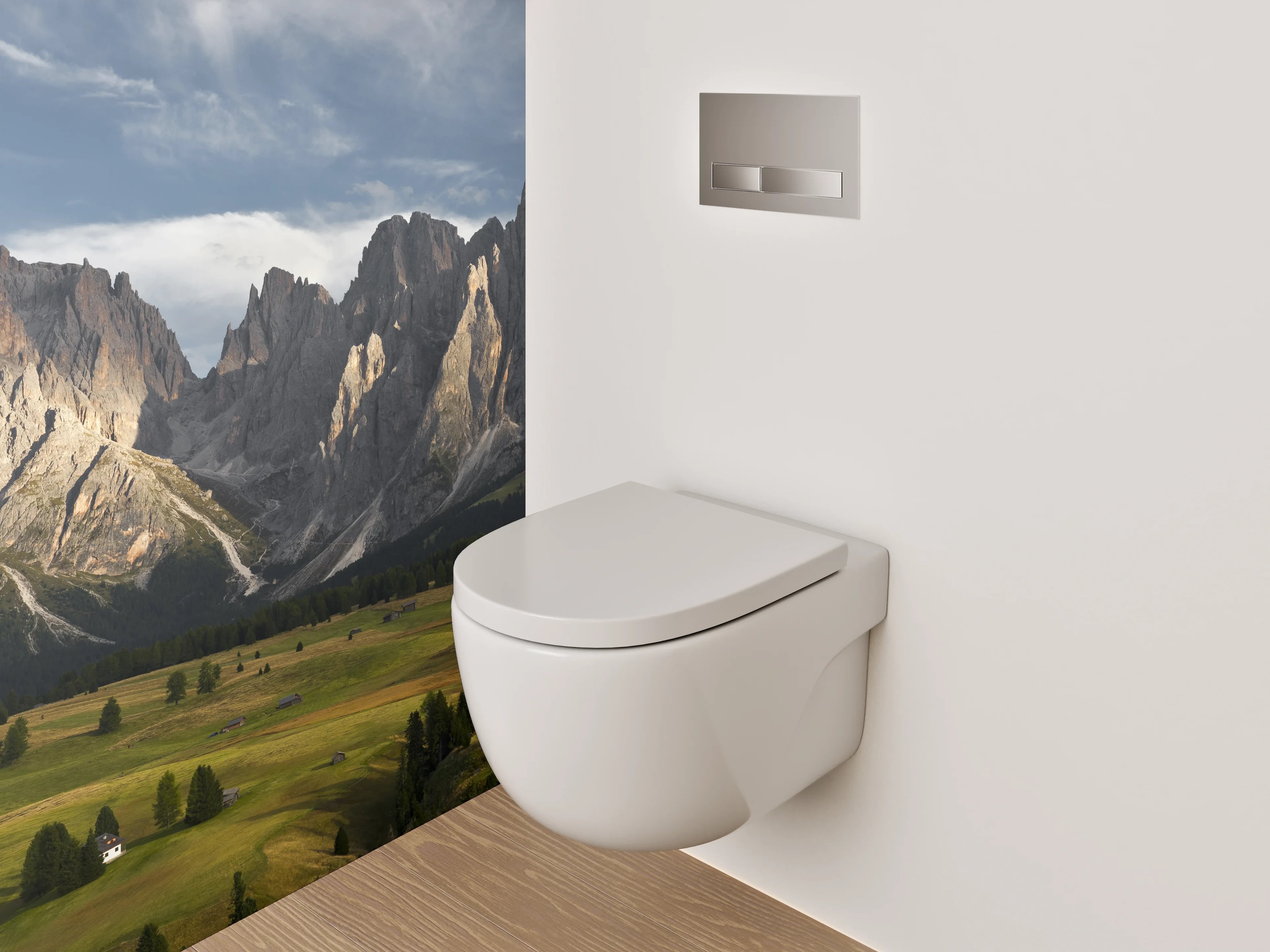 WC-Rückwand - Dolomiten Panorama Landschaft Fotografie