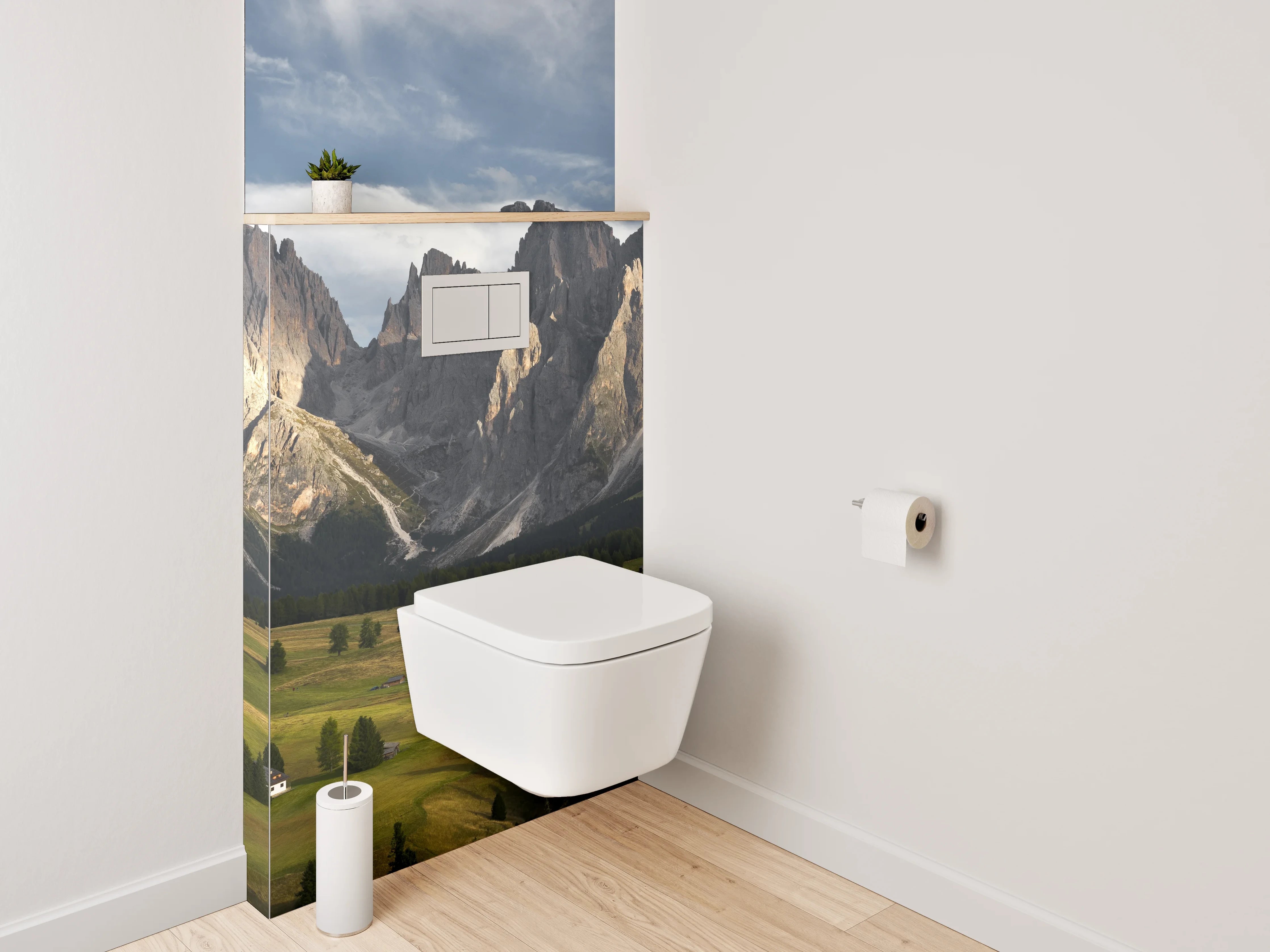 WC-Rückwand - Dolomiten Panorama Landschaft Fotografie