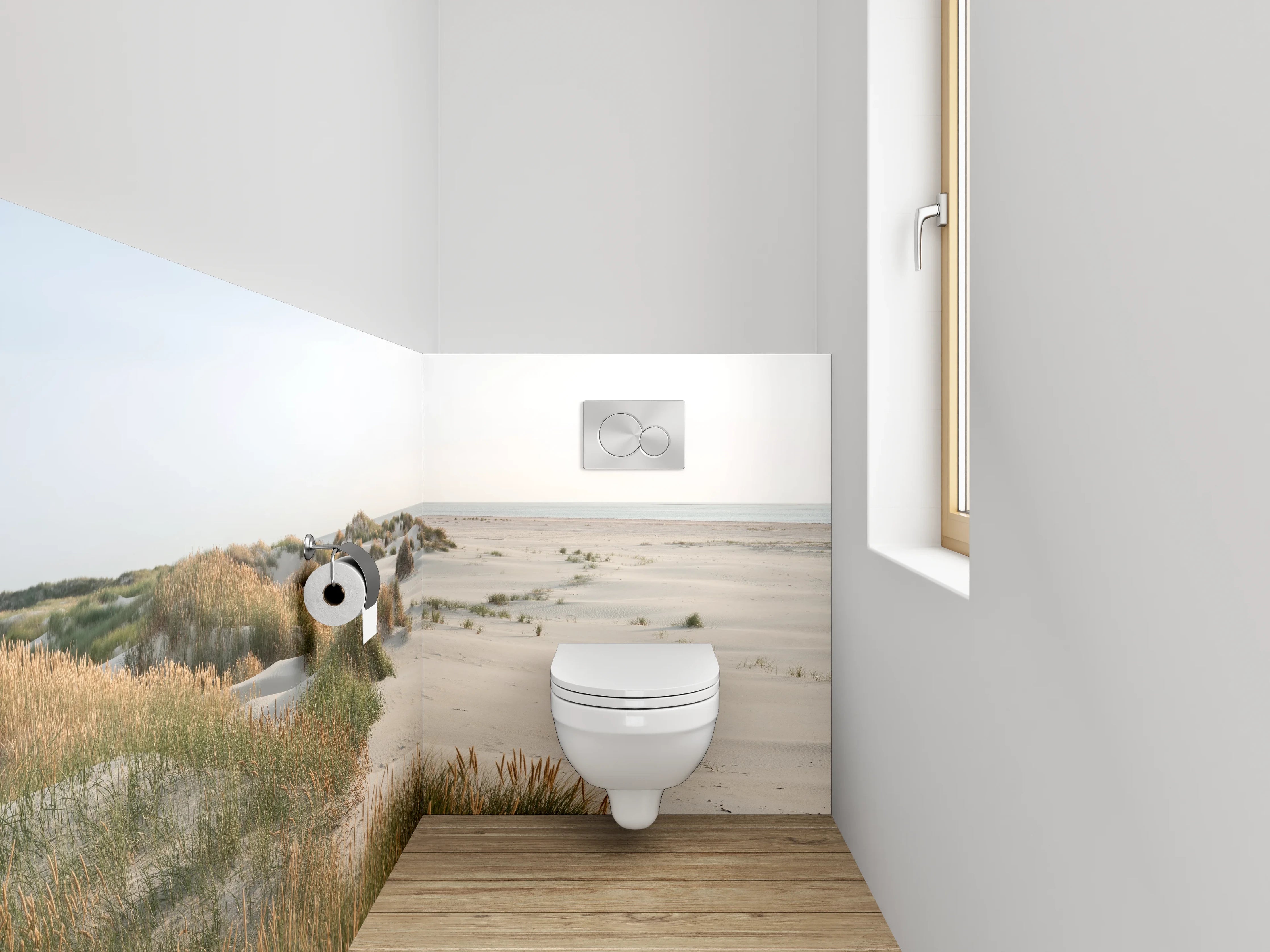 WC-Rückwand - Dünenlandschaft am Nordseestrand Fotomotiv