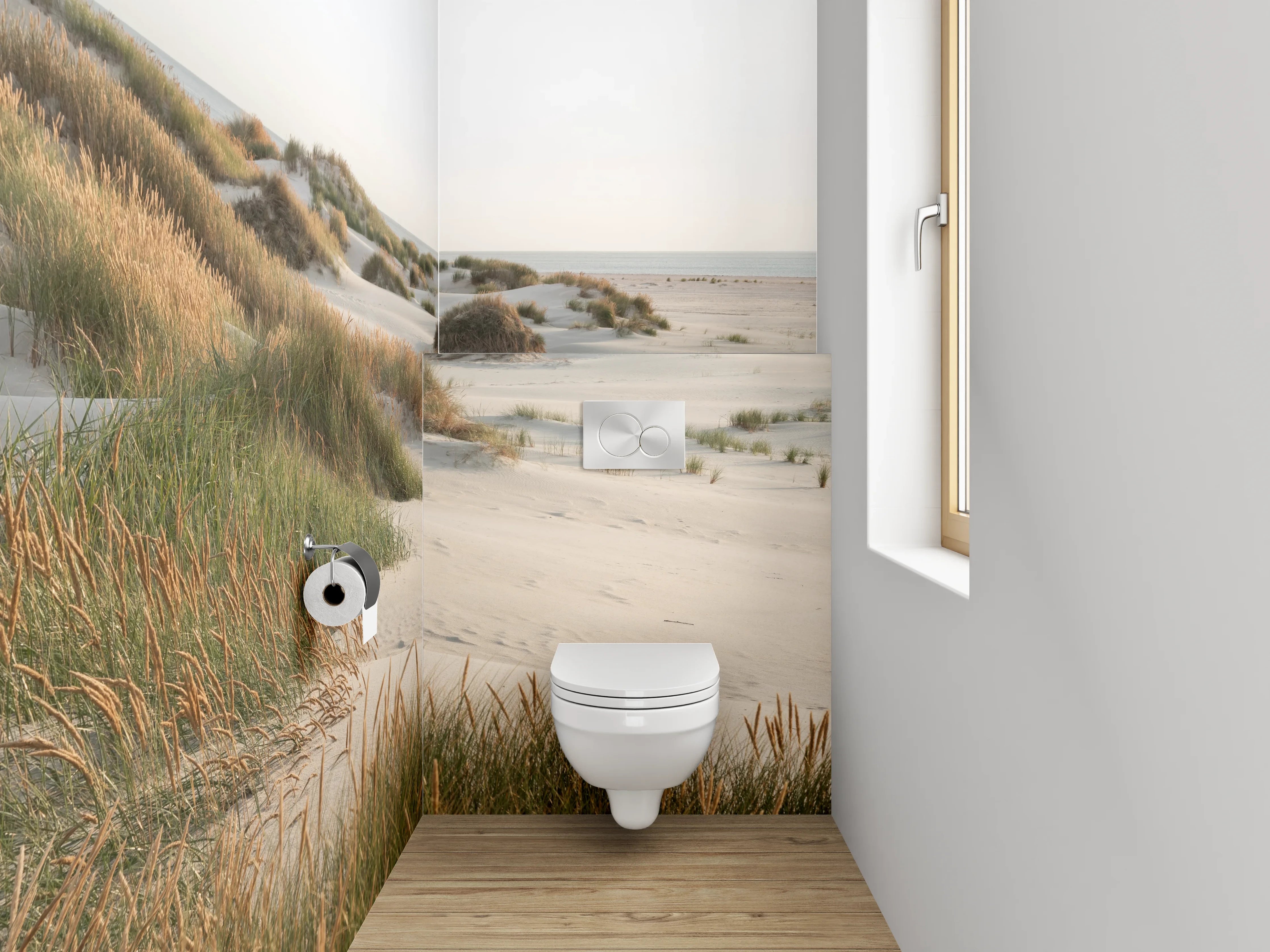 WC-Rückwand - Dünenlandschaft am Nordseestrand Fotomotiv