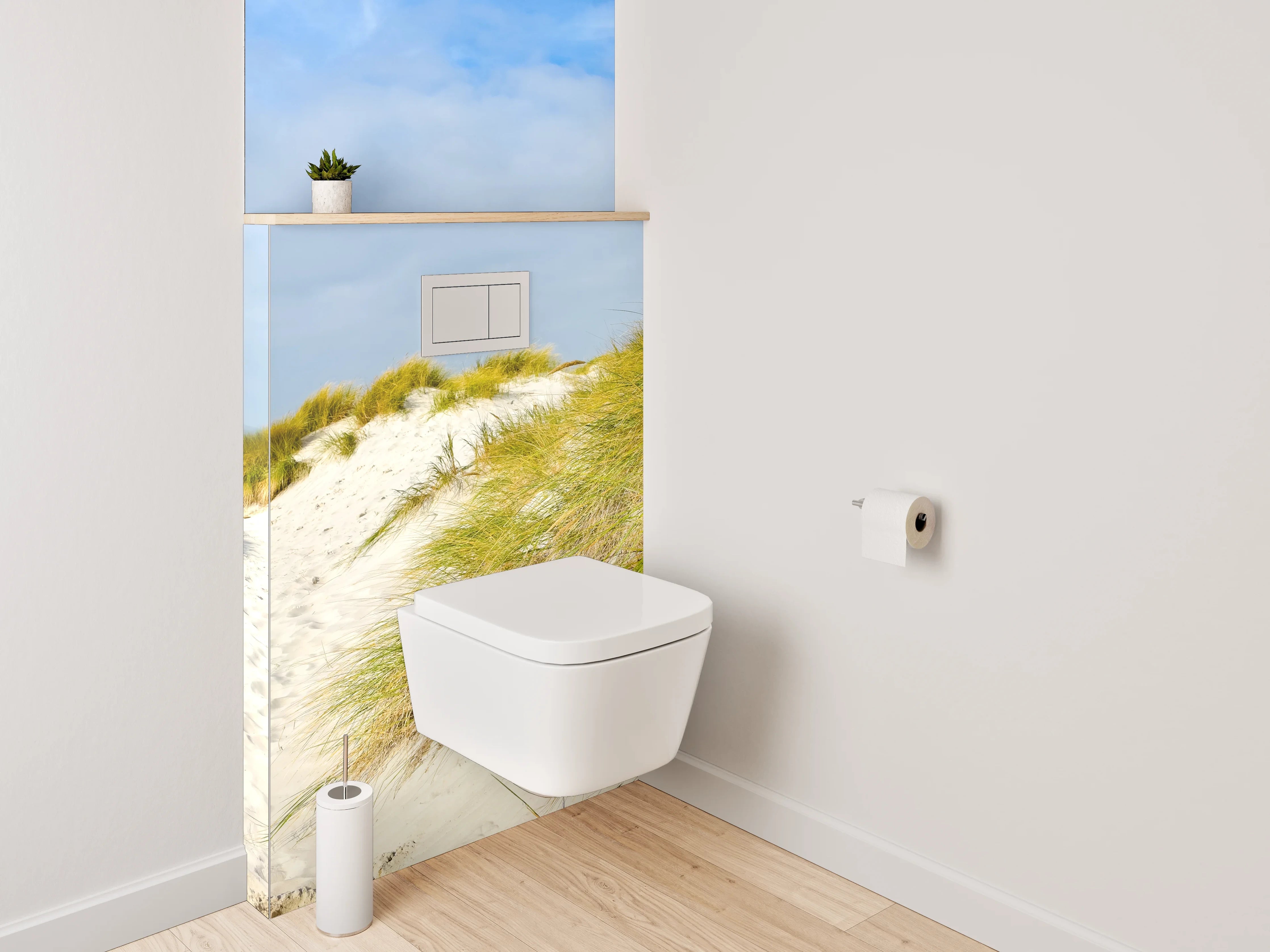 WC-Rückwand - Dünenlandschaft am Sandstrand Panorama