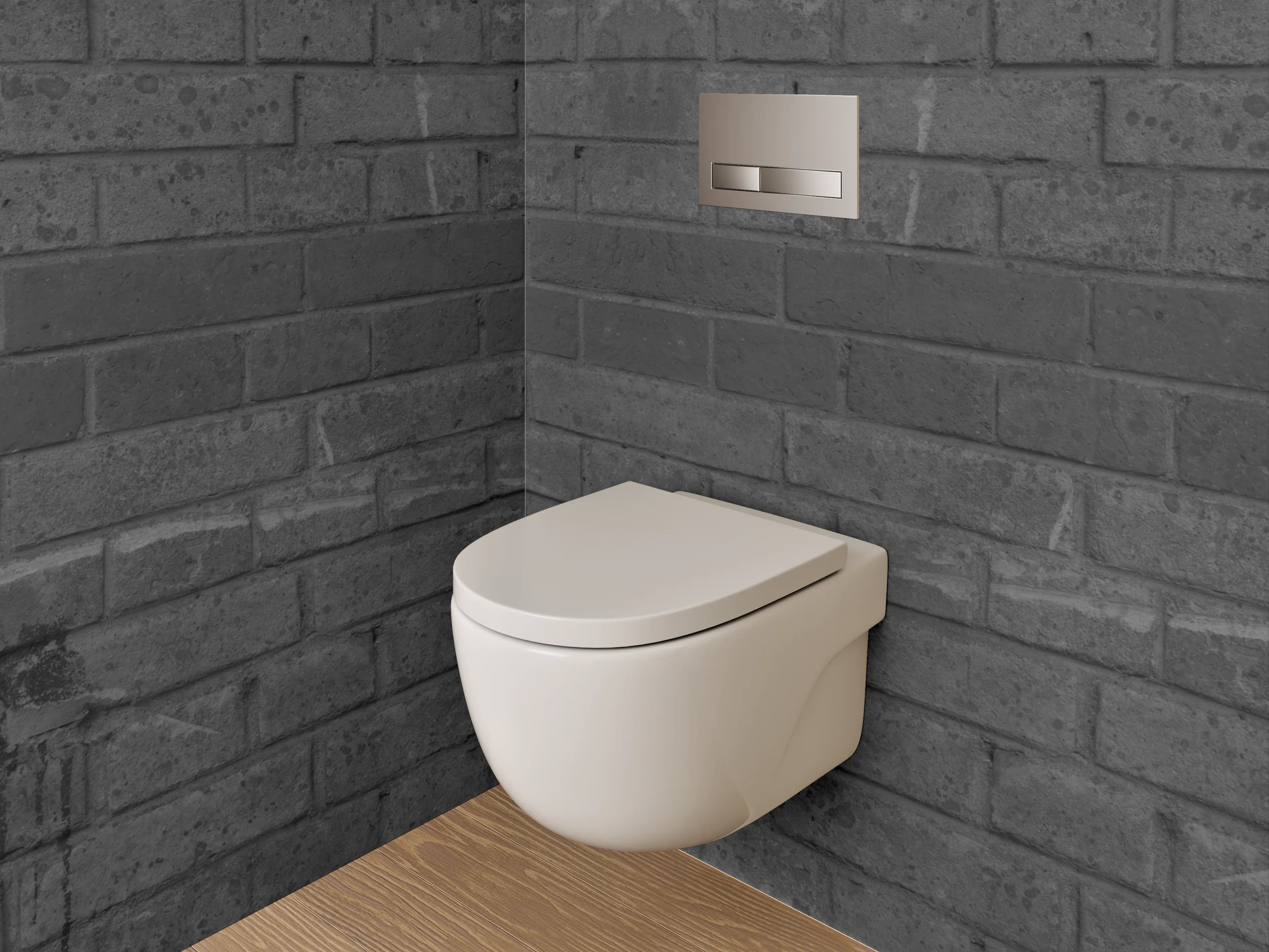 WC-Rückwand - Dunkle Backsteinwand Struktur