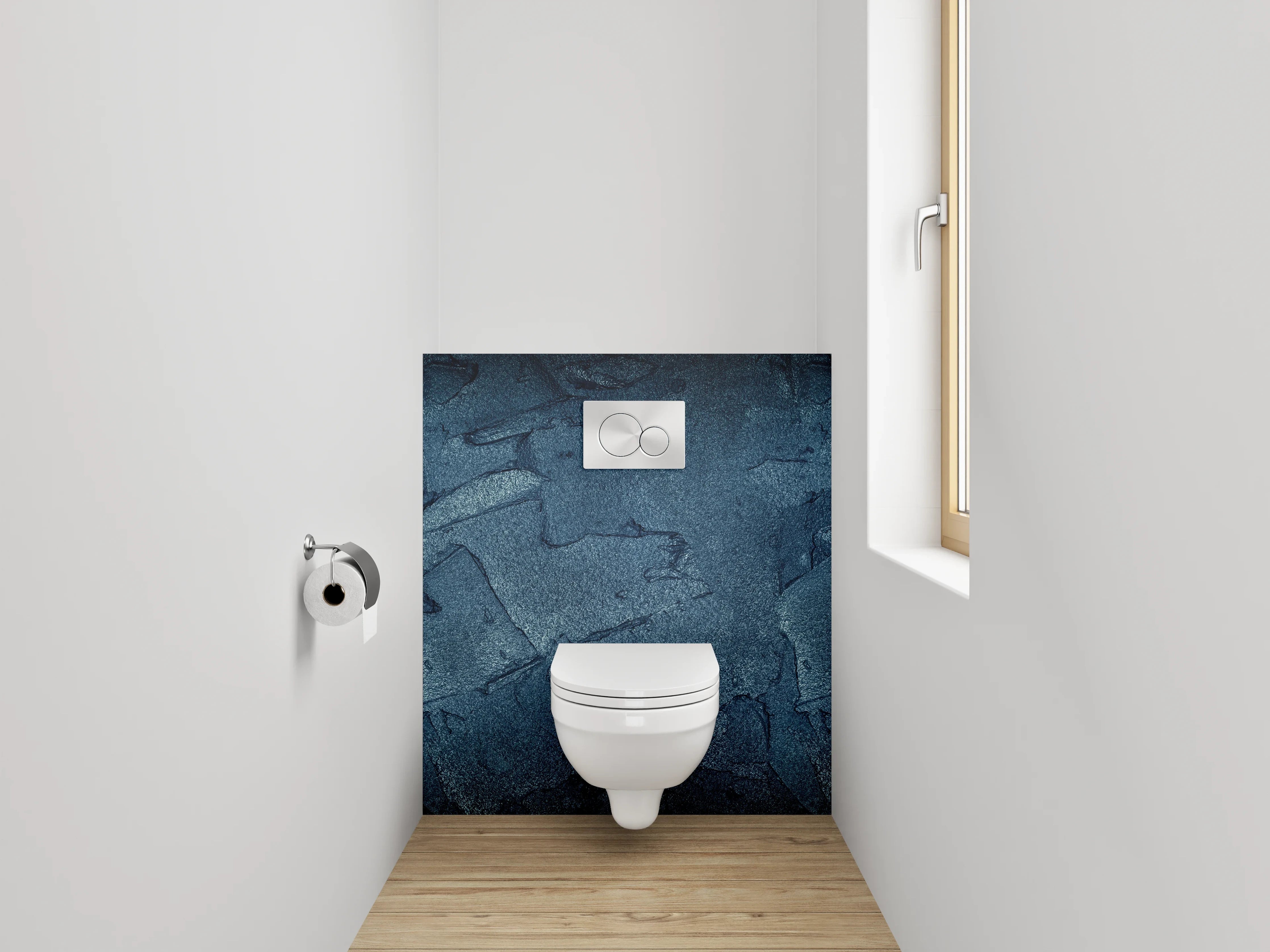 WC-Rückwand - Dunkle Betonoptik Struktur